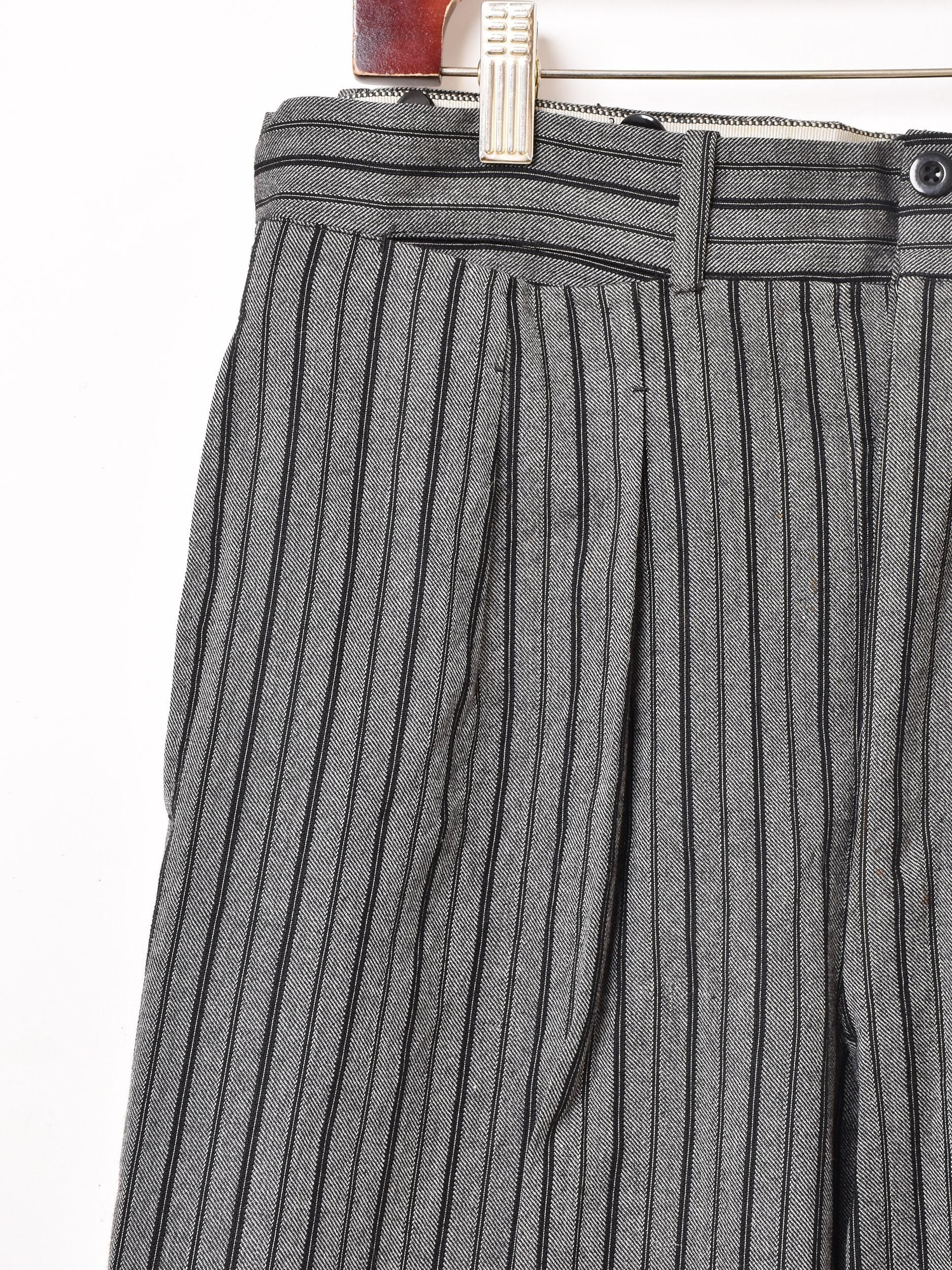 ストライプ柄 ドレスパンツ - 古着屋グレープフルーツ ムーン