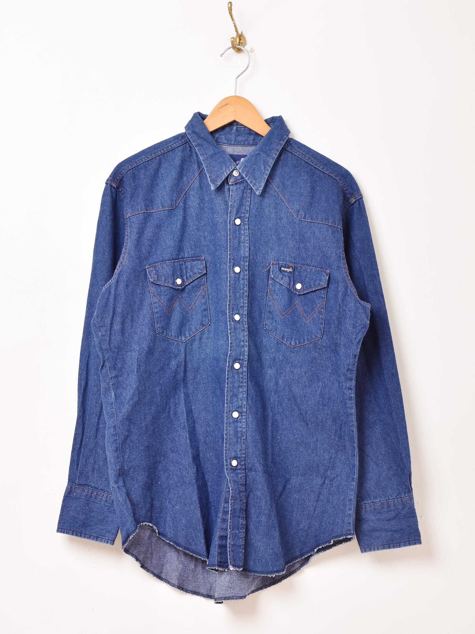 90's Wrangler USA製 デニム ウエスタンシャツ - 古着屋 90's Wrangler USA製 デニム ウエスタンシャツ - 古着屋
