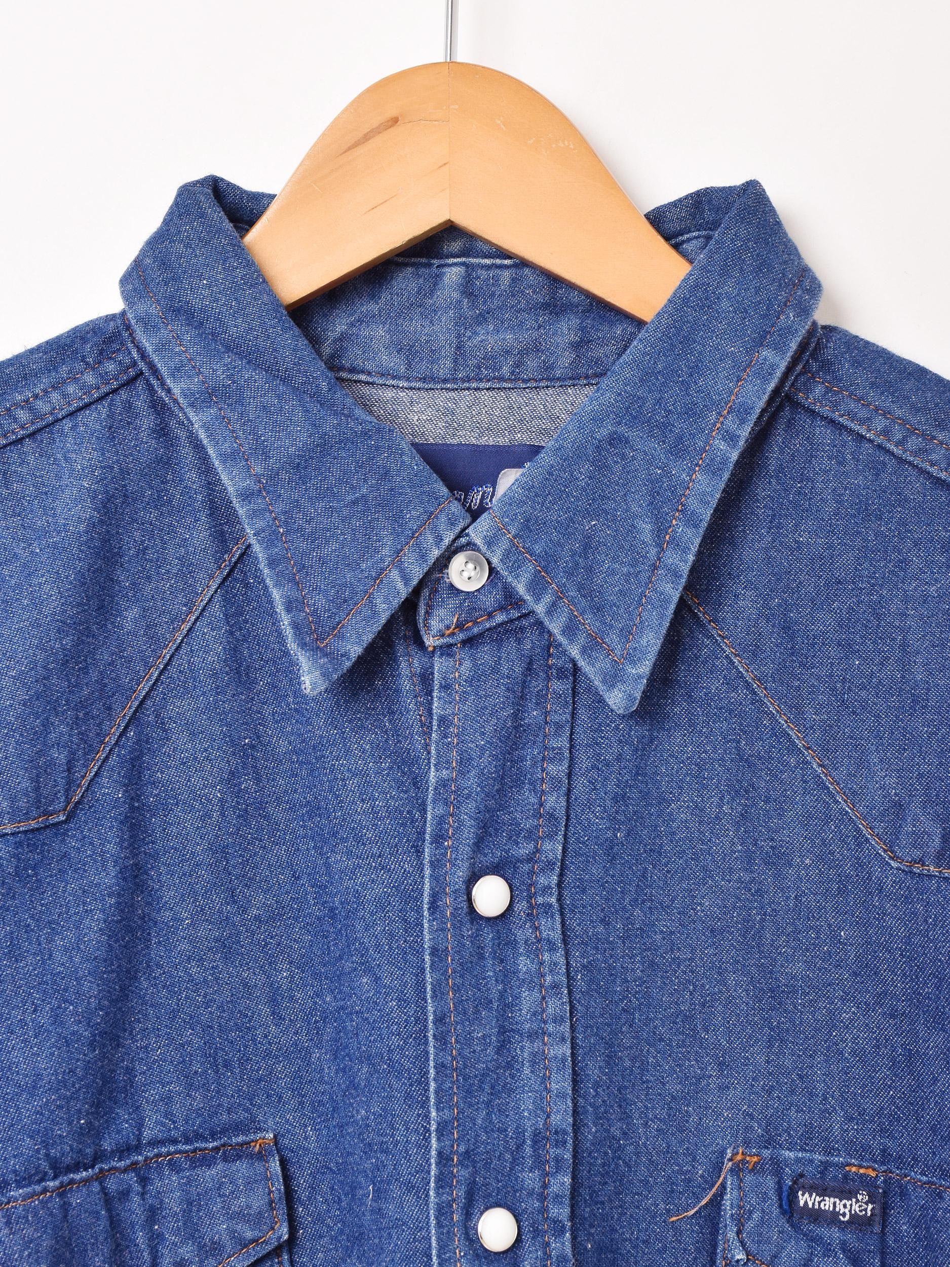 90's Wrangler USA製 デニム ウエスタンシャツ - 古着屋 90's Wrangler USA製 デニム ウエスタンシャツ - 古着屋