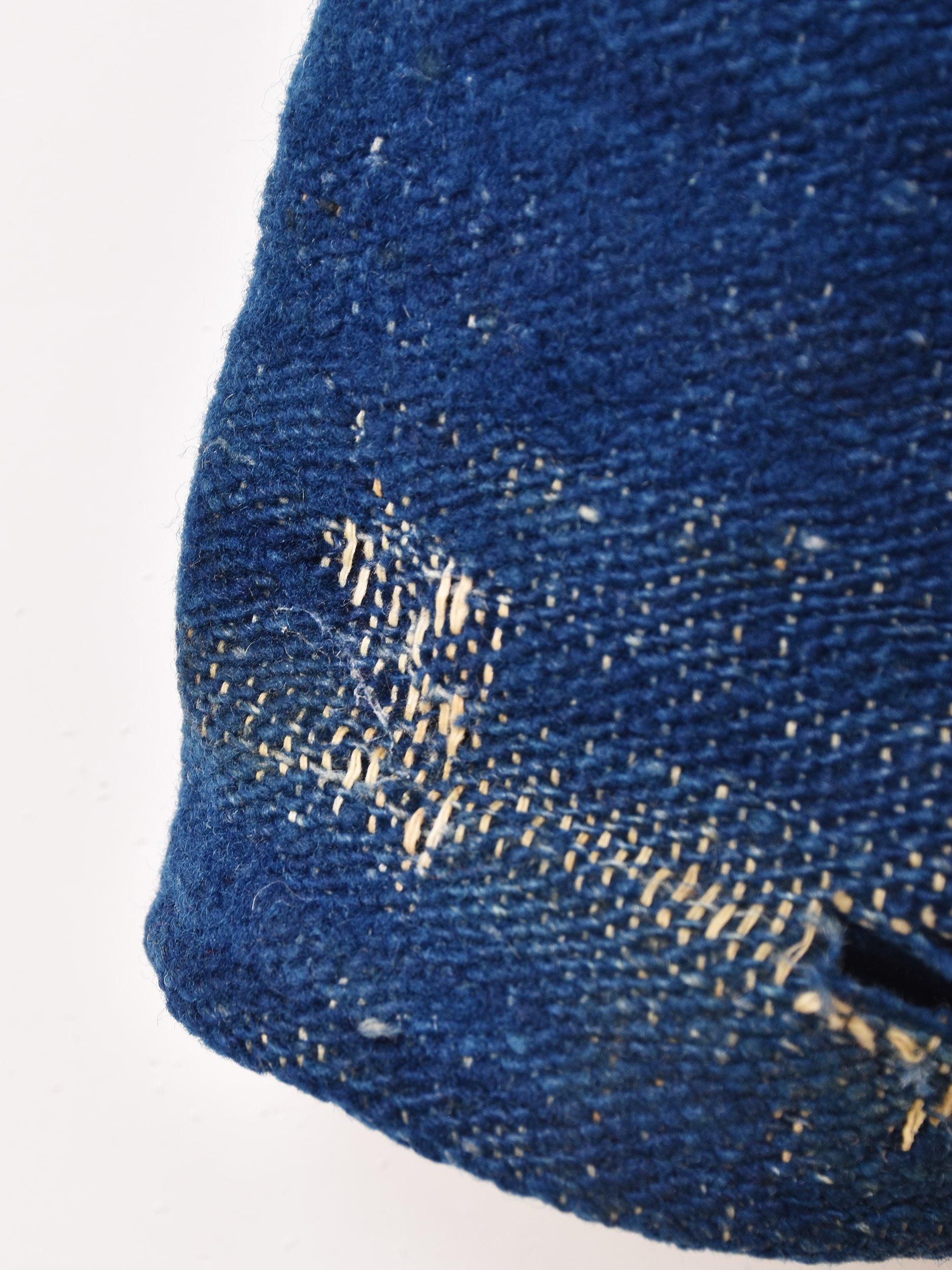 刺繍入りノーカラージャケット ネイビー ガテマラ Guatemala