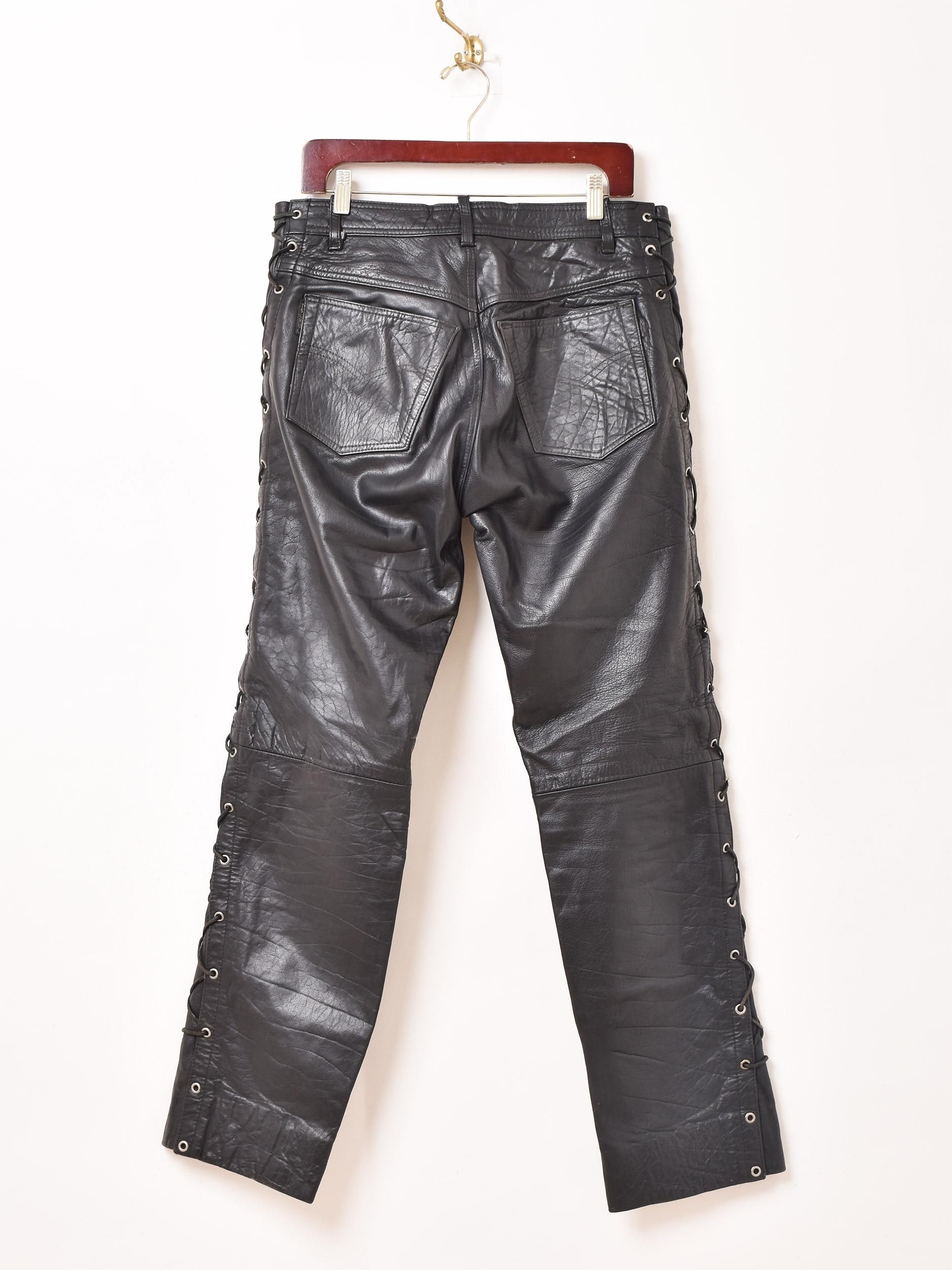 レースアップ レザーパンツ - 古着屋グレープフルーツ ムーン