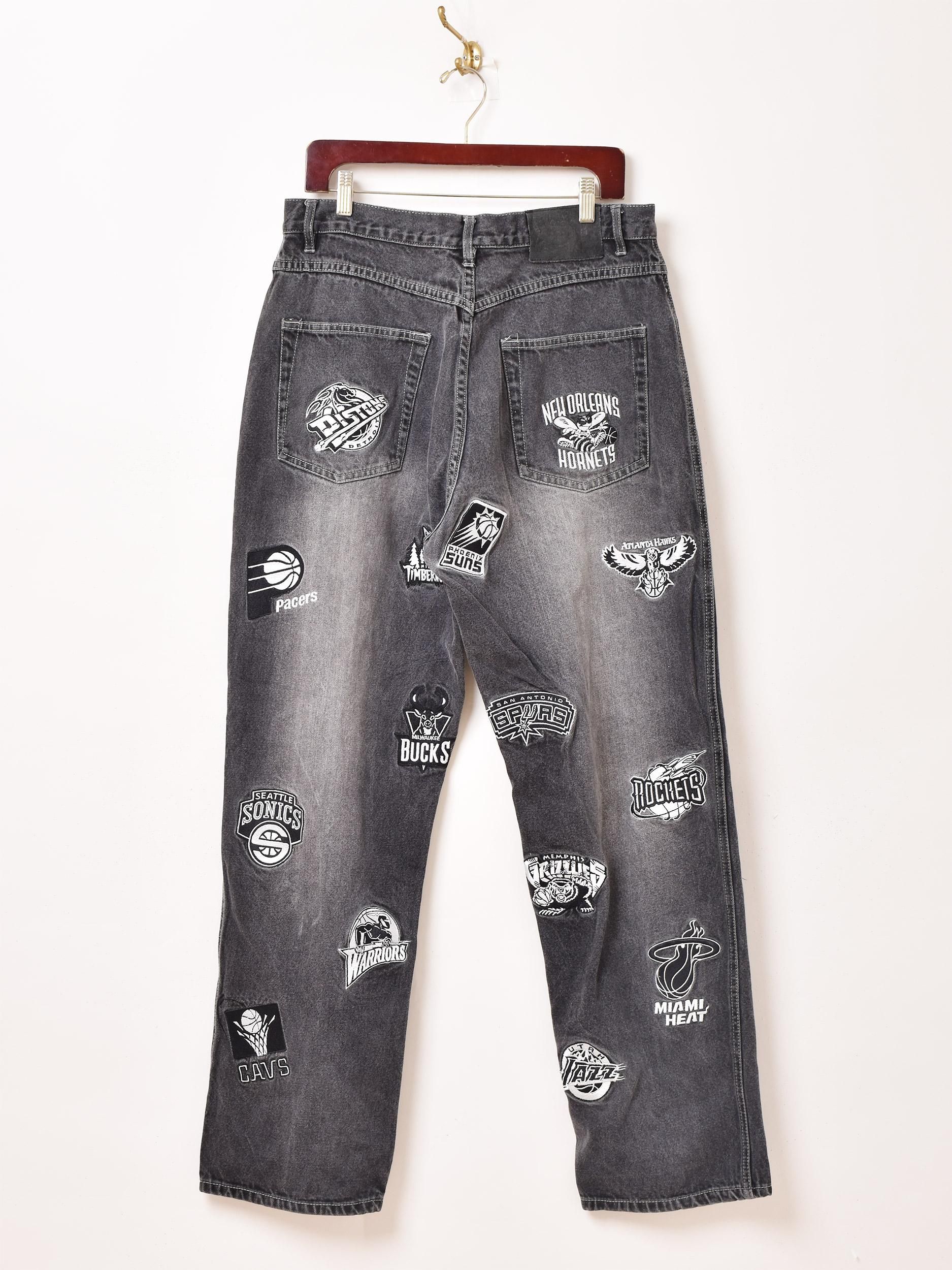 NBA パッチワークデニムパンツ 40 ヒップホップ 販売の専門店 NBA パッチワークデニムパンツ 40 ヒップホップ