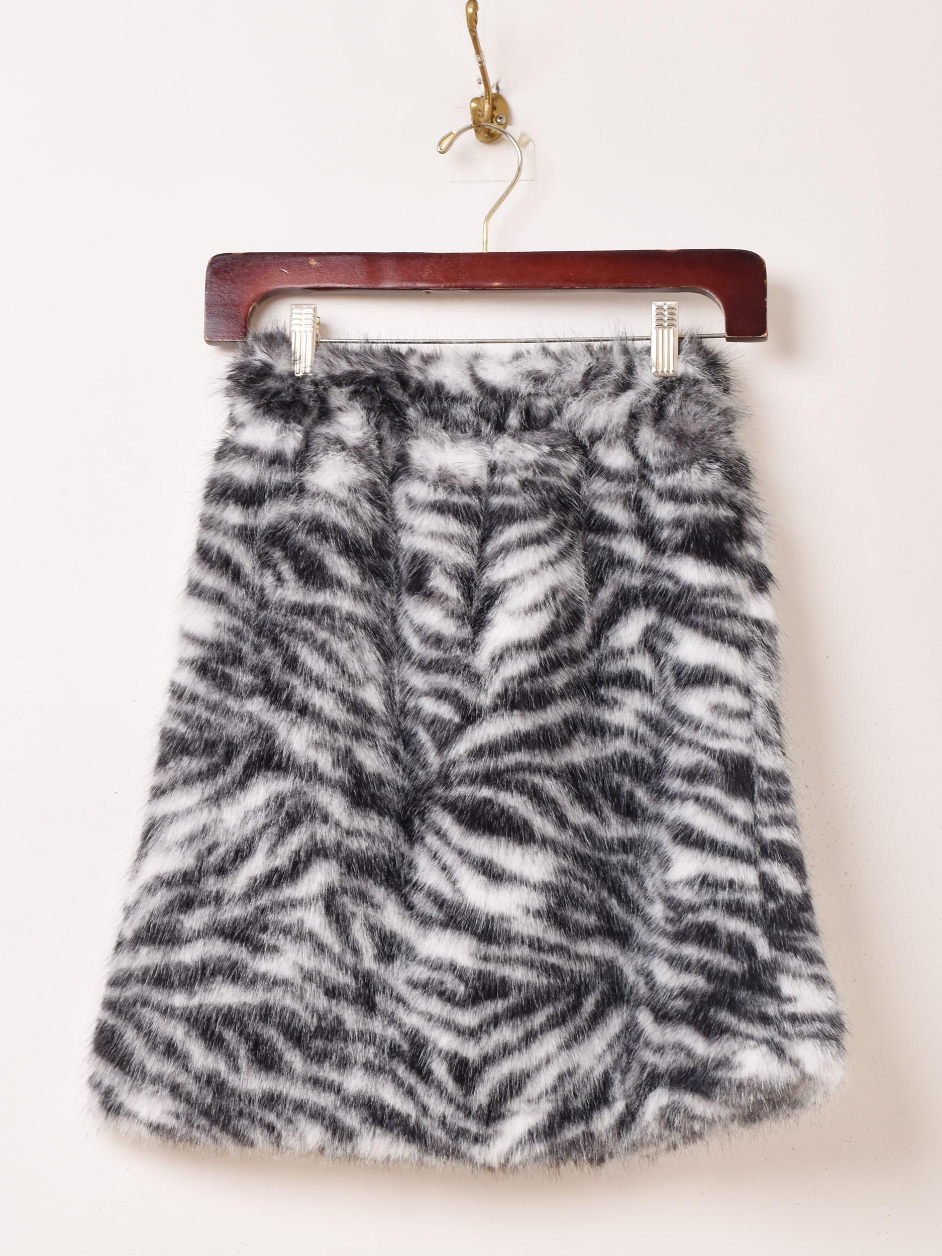2色展開】「Meridian」アニマル柄 フェイクファー ミニスカート