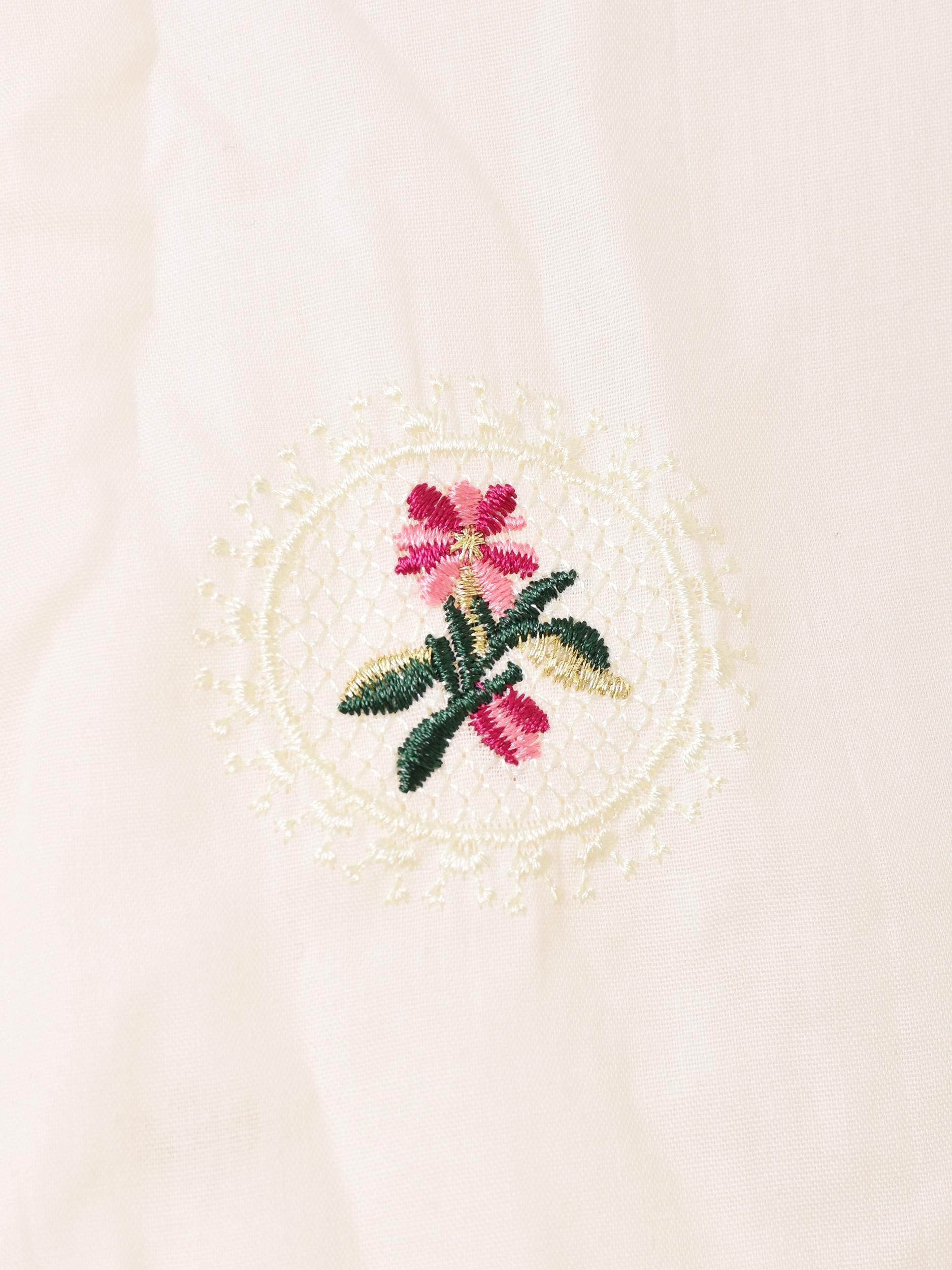 2色展開】「Meridian」フラワー刺繍 ラッフルスリーブ 長袖 2色展開】「Meridian」フラワー刺繍 ラッフルスリーブ 長袖