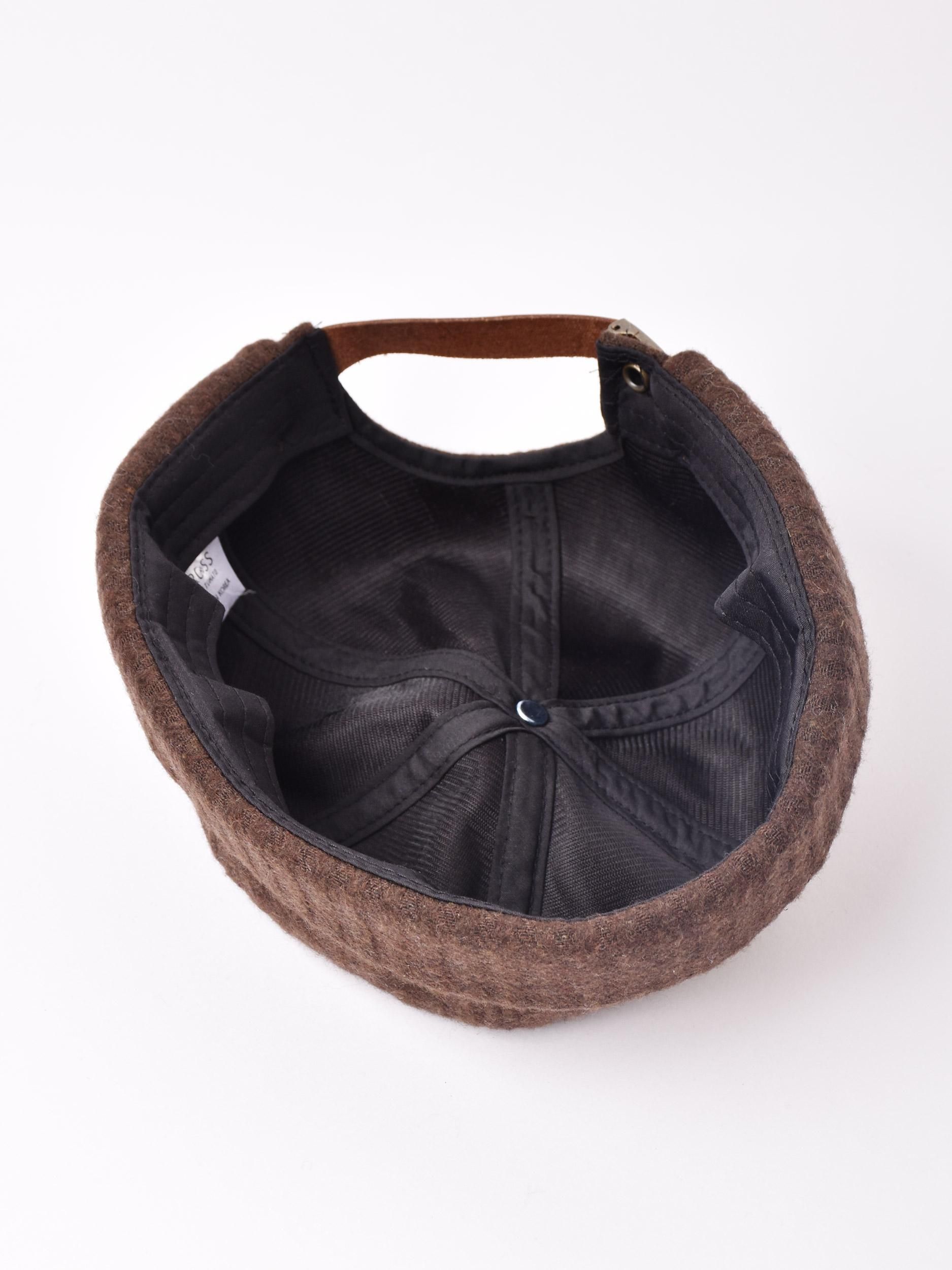 2色展開】ヘリンボーン ロールキャップ ブラウン - 古着屋