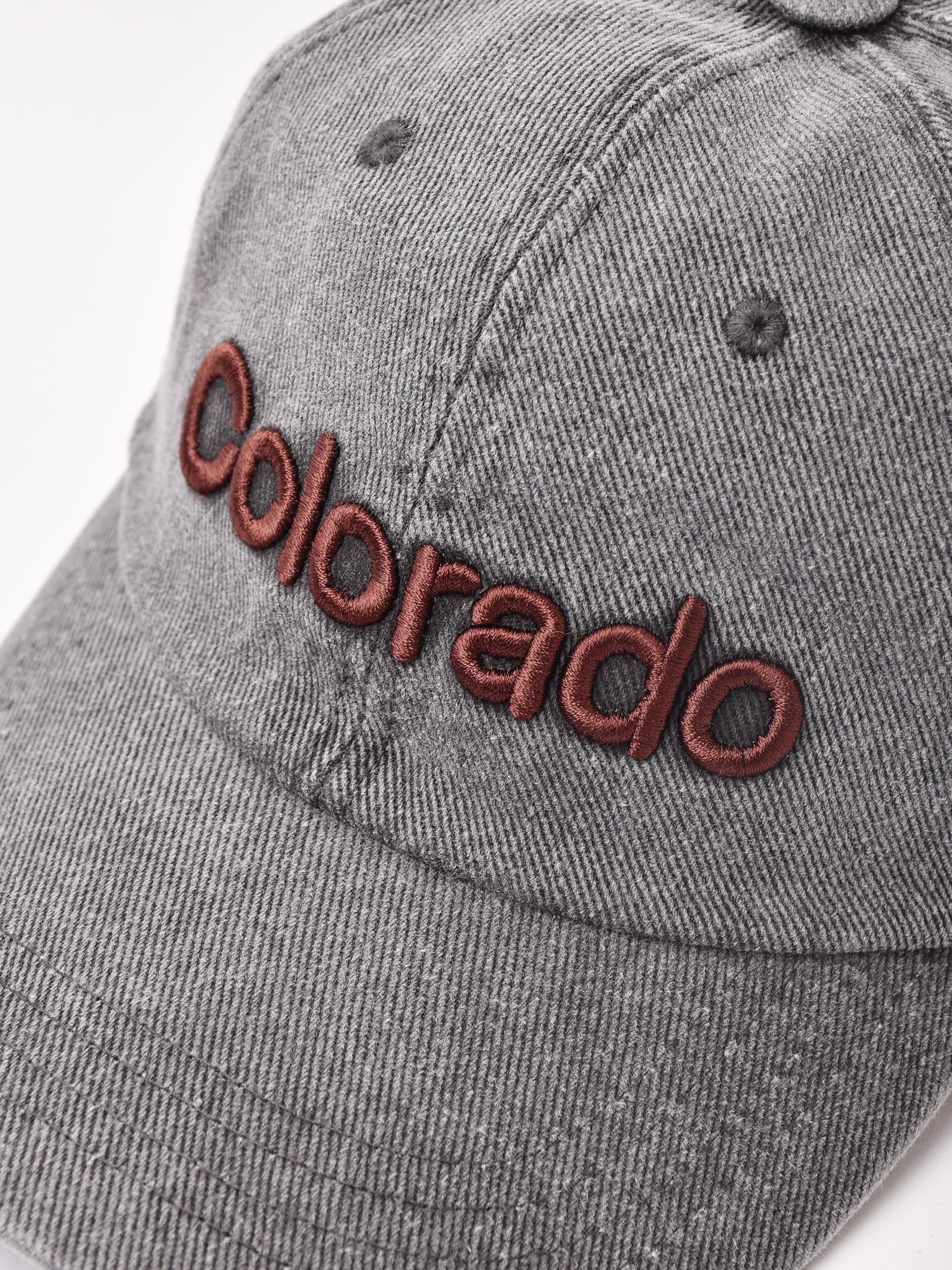 2色展開】刺繍入り キャップ「Colorado」 グレー - 古着屋 2色展開】刺繍入り キャップ「Colorado」 グレー - 古着屋