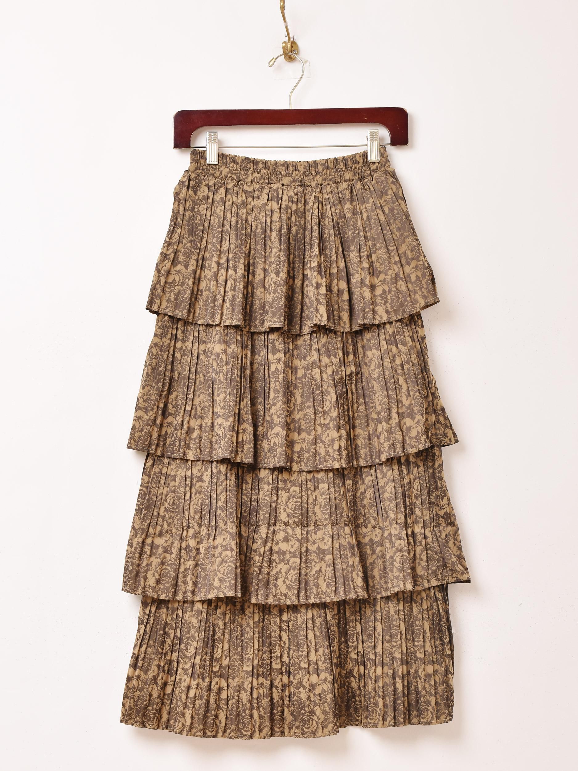 Meridian 花柄スカート | ジャガード織り - 古着屋グレープフルーツ