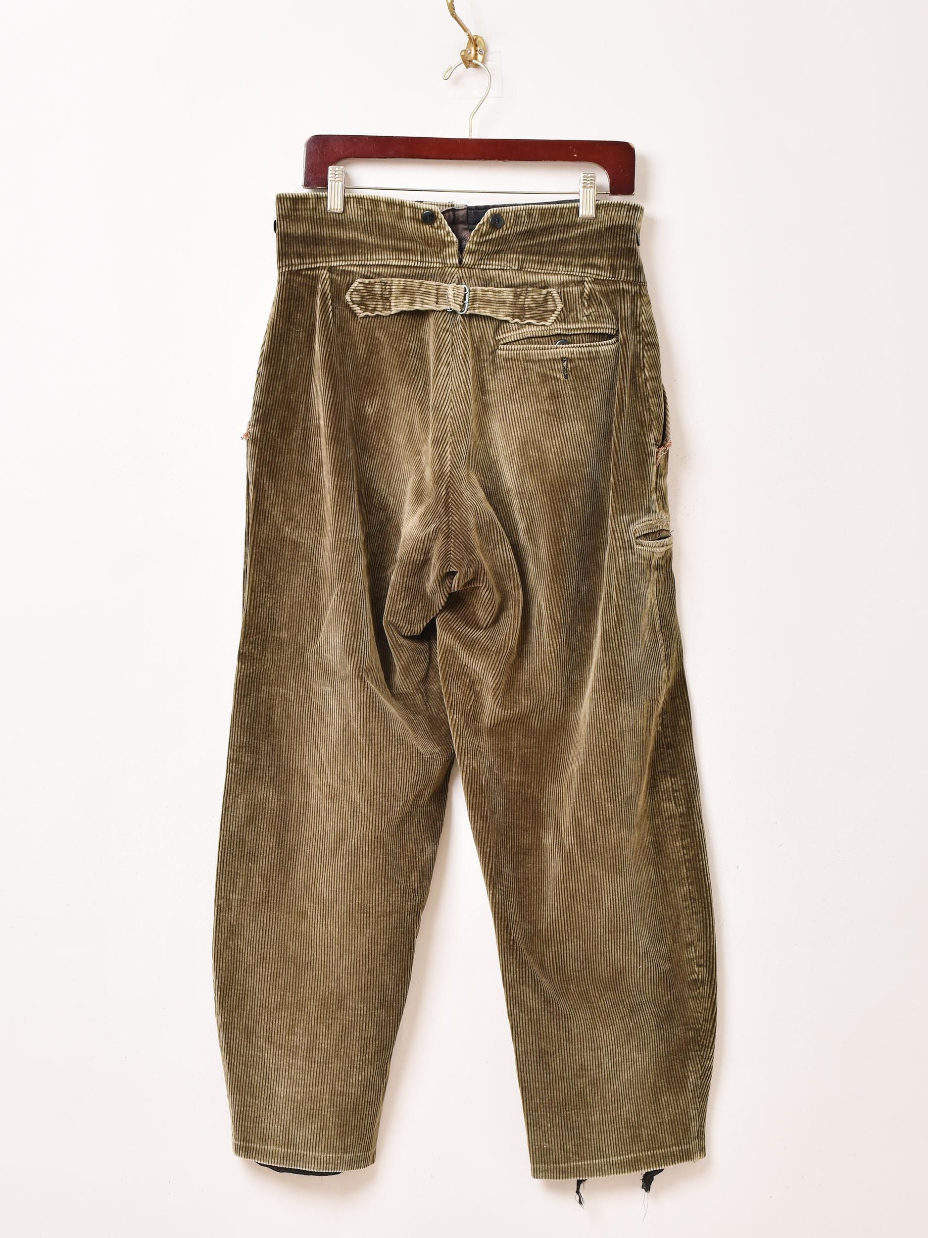 40s 50s フランス LE LAUBOUREUR ベルベット ワーク パンツ 40s 50s LE LAUBOUREUR ベルベット ワーク パンツ フランス フランス製