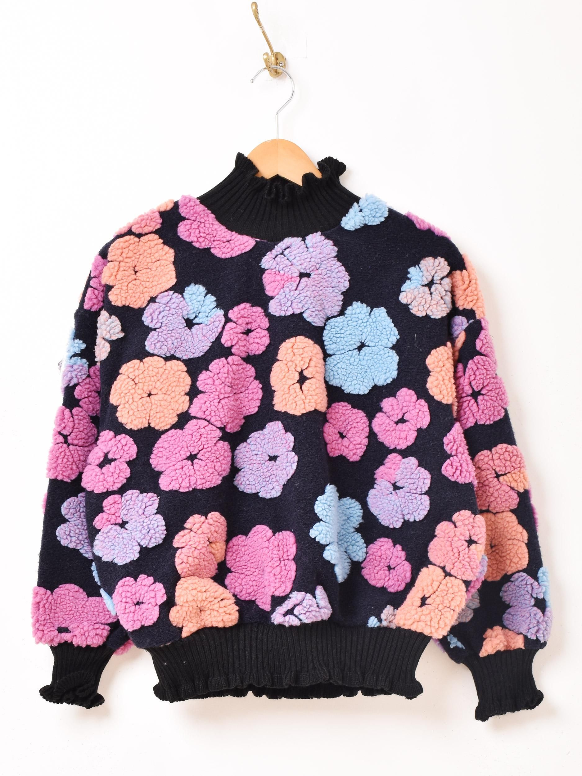 90s 希少 アーカイブ Y's ワイズ 花柄　ウール ドレス 日本製 N287 90s 希少 アーカイブ Y's ワイズ 花柄 ウール ドレス 日本製 N287