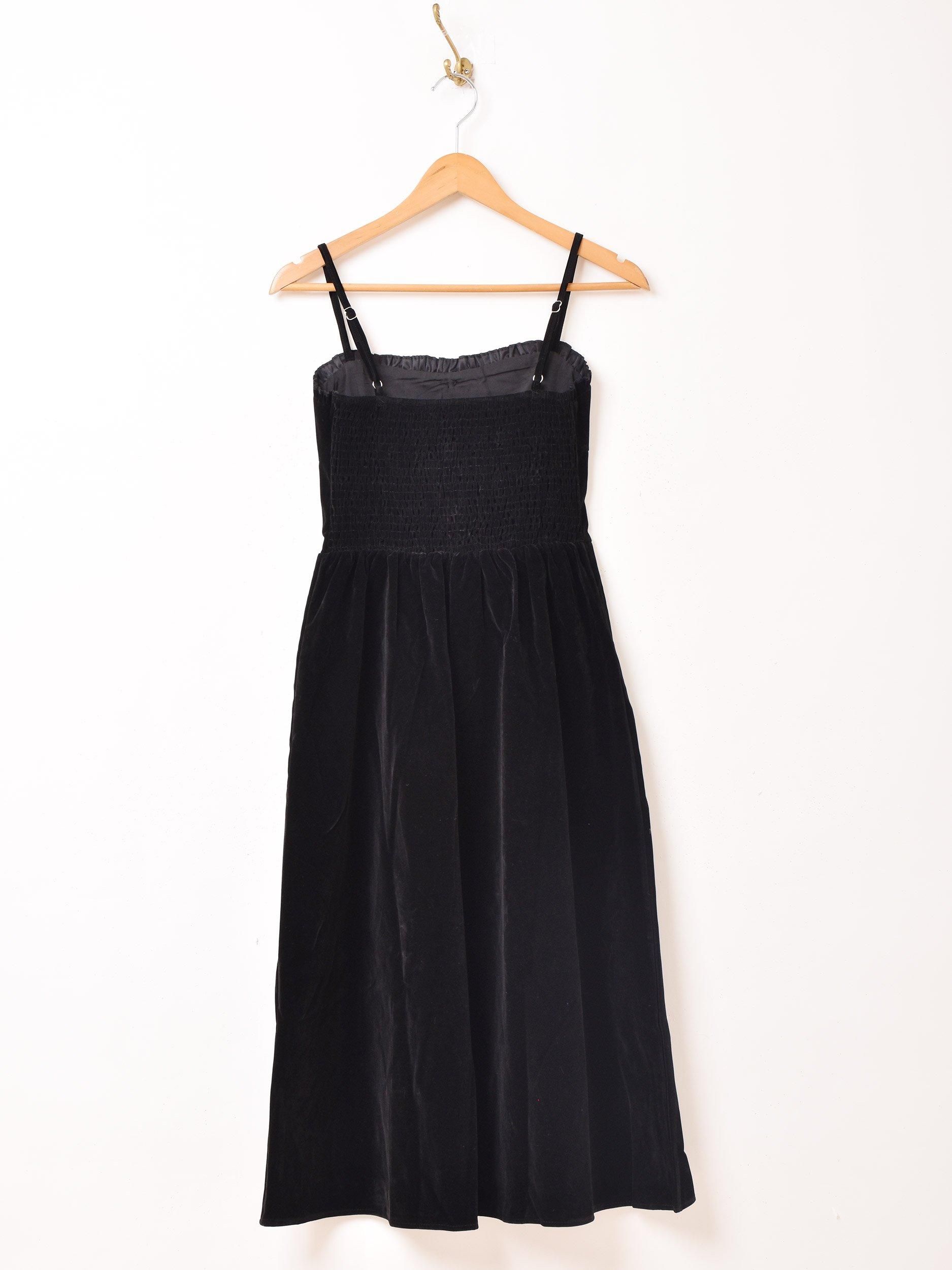 Meridian ベロア フリル ワンピース | ブラック - 古着屋