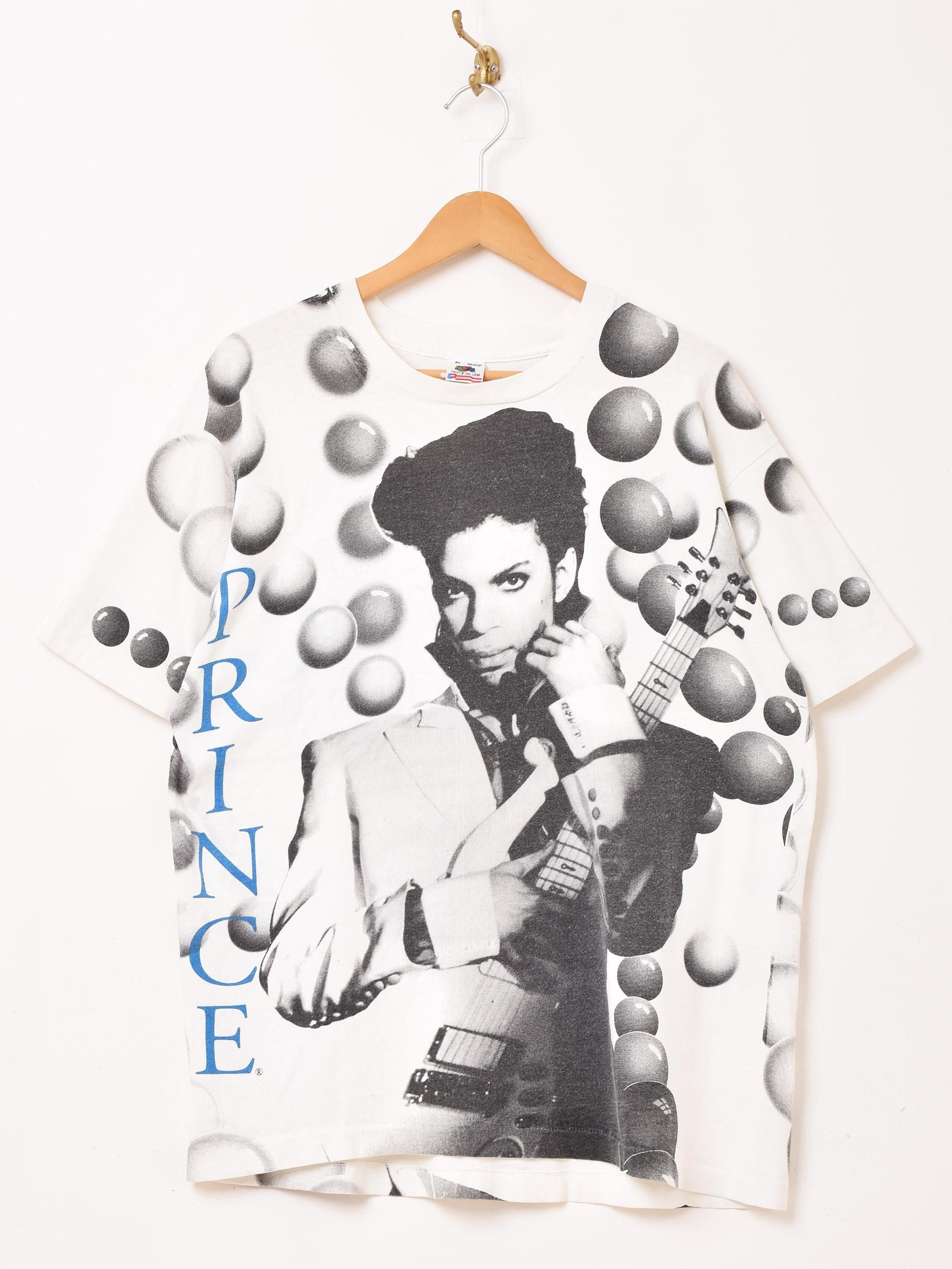  90s PRINCE Print T Shirts  ͥå  岰졼ץե롼 ࡼ