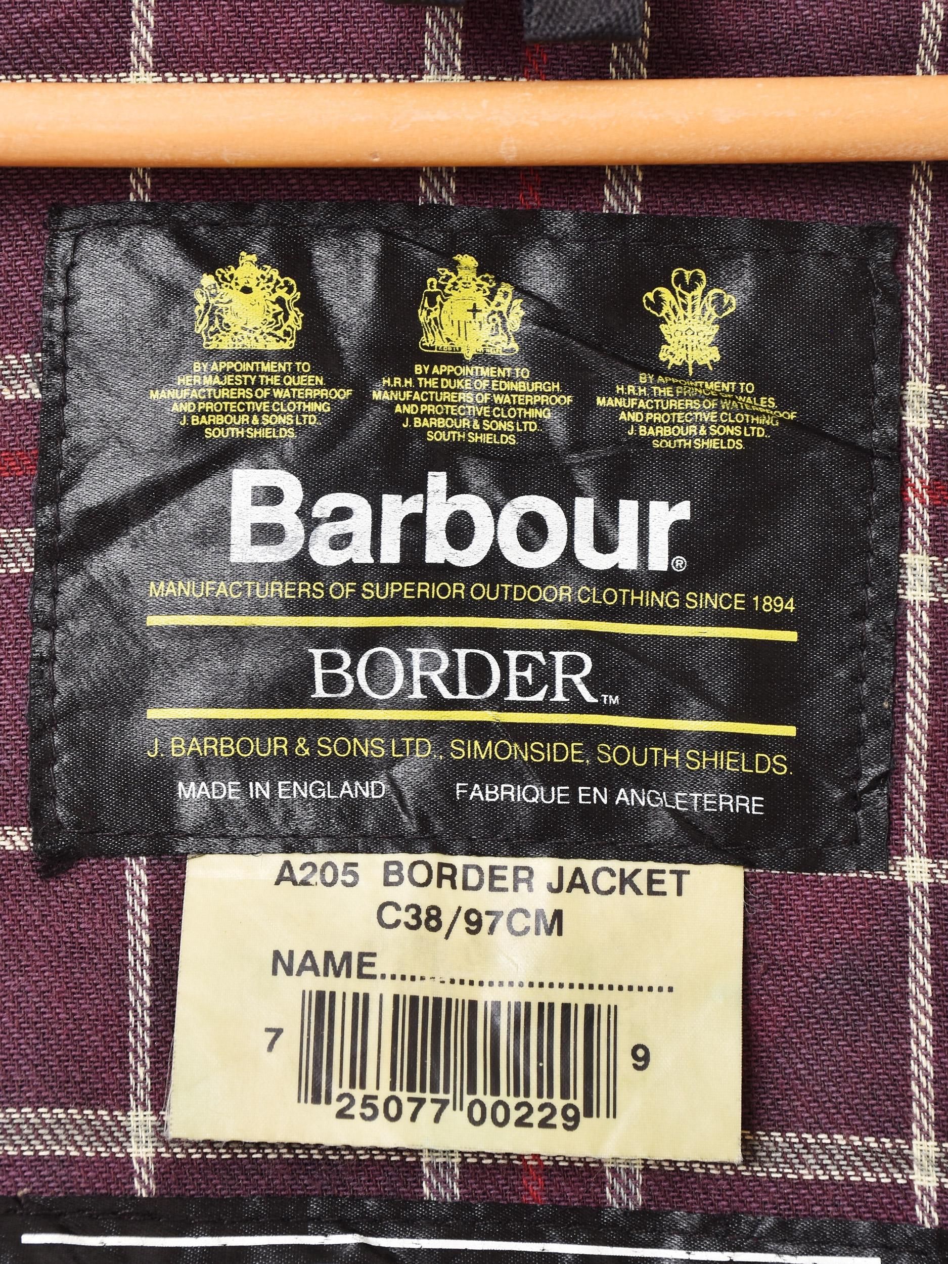 1995's Barbour BORDER Waxed Jacketͥ