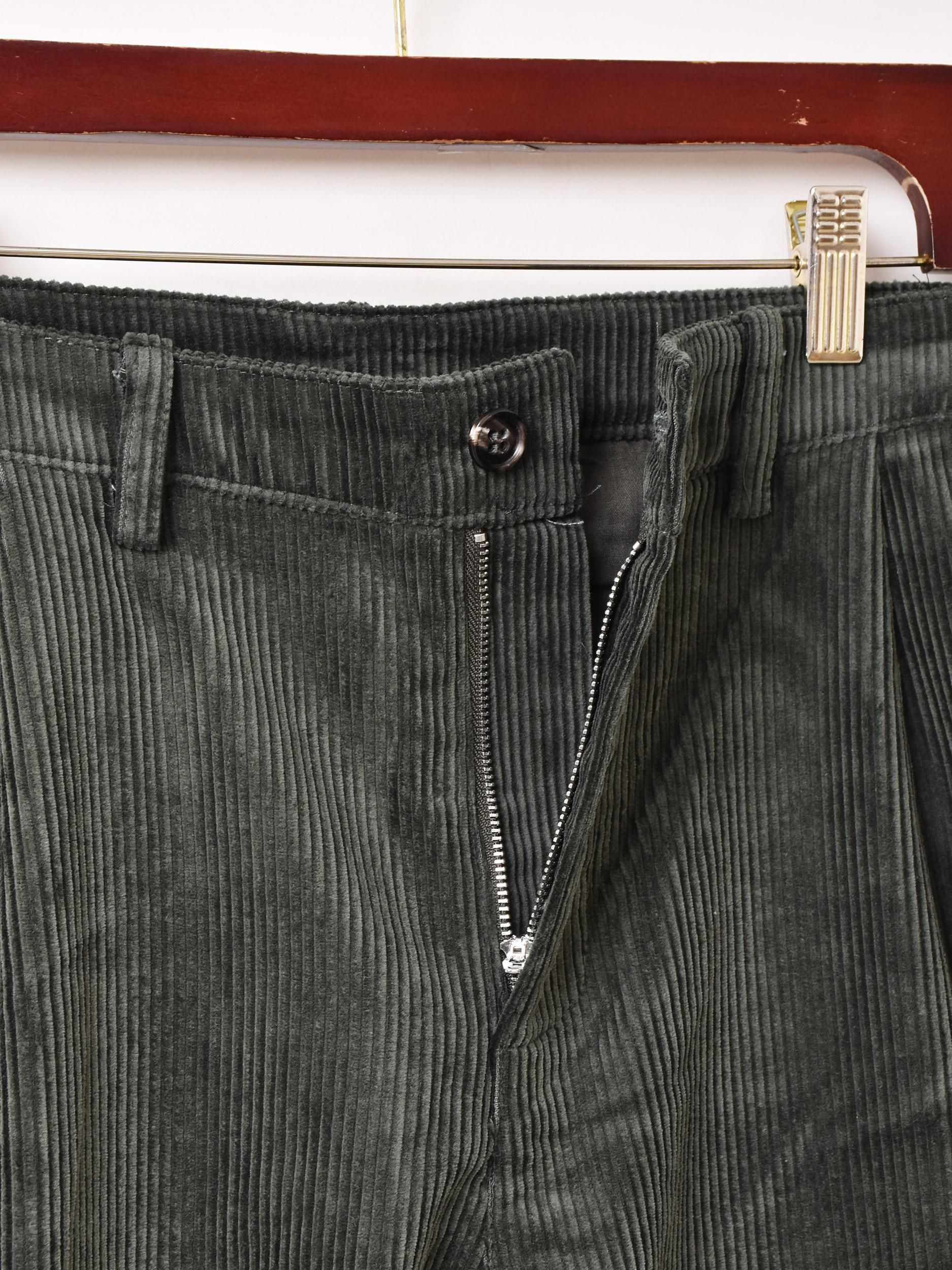 Backers サイドベロア コーデュロイパンツ | グリーン - 古着屋