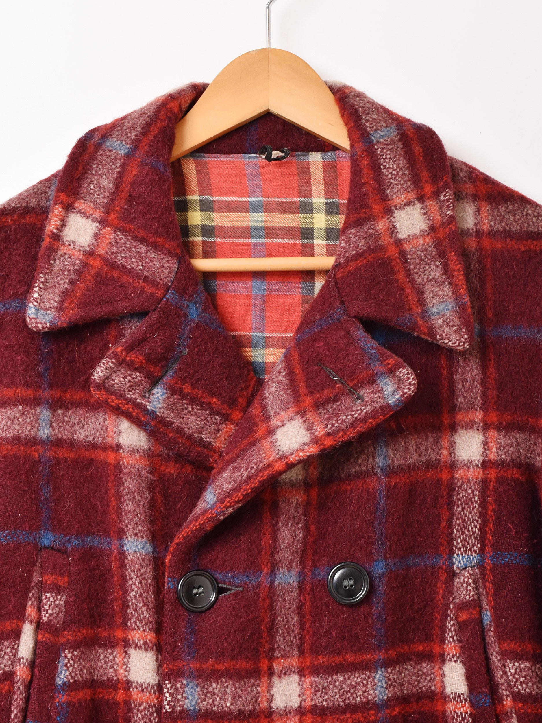 40'sCheck Wool Coatͥ