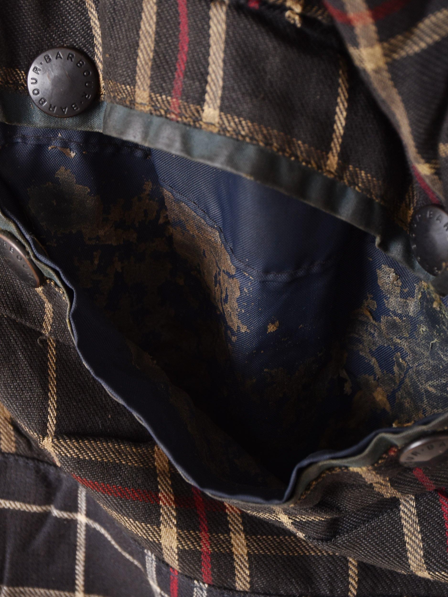 希少　80s　美品　34　 バブアー 　 ボーダー 　ネイビー Vintage Barbour 