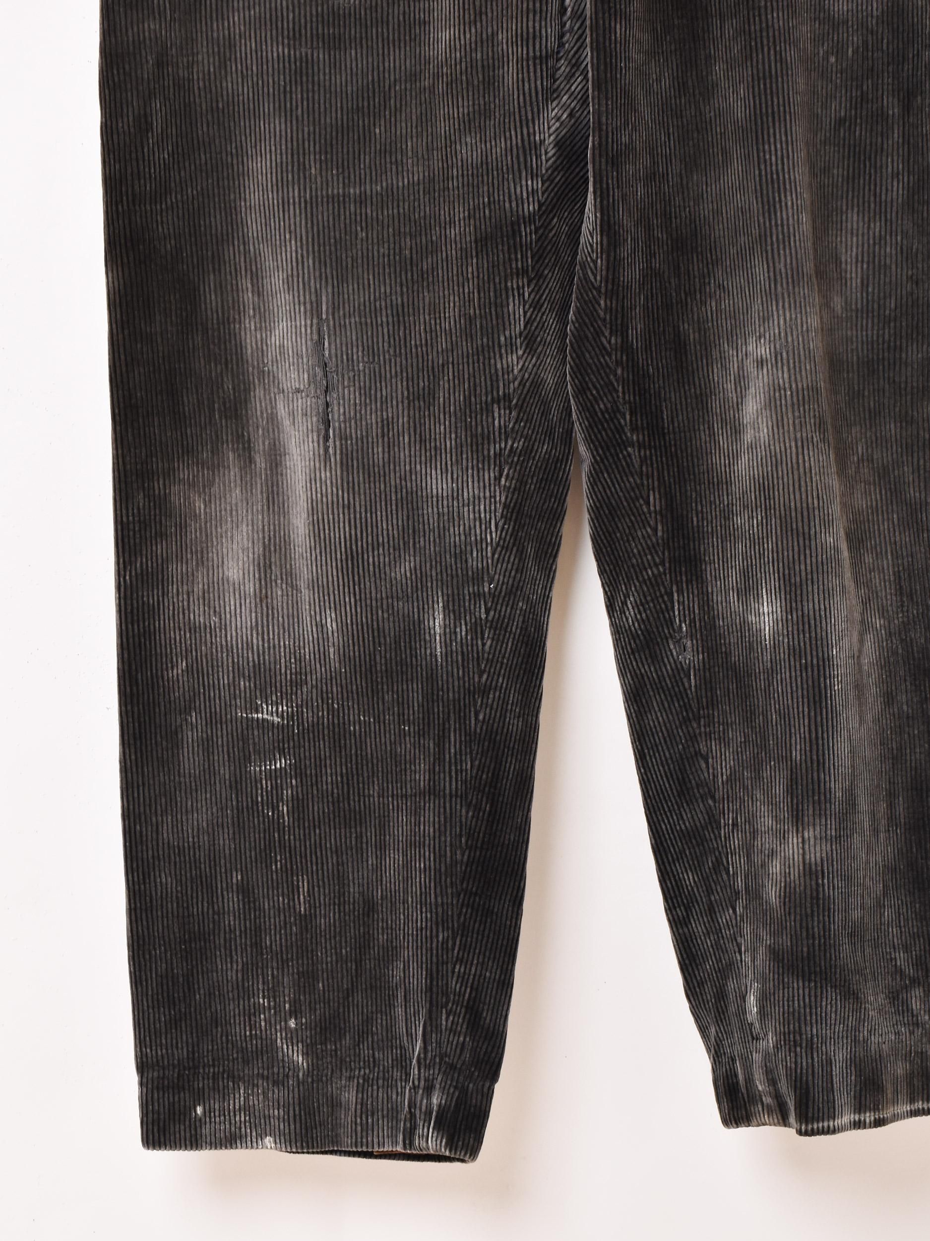 EURO VTG 40s-50s 黒コーデュロイ パンツ フレンチワーク p3525-1.jpg