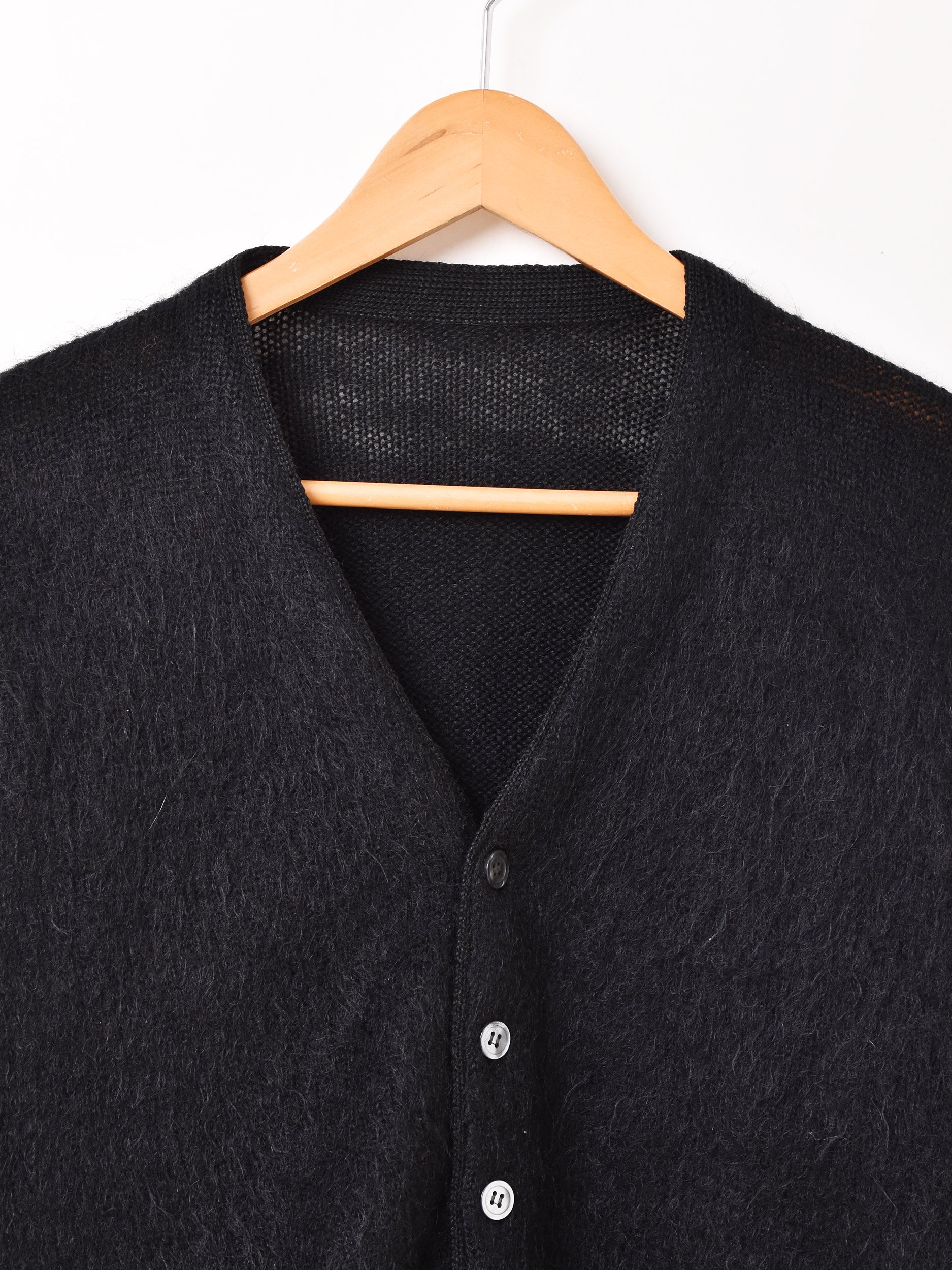 60's Black Mohair Cardiganͥ