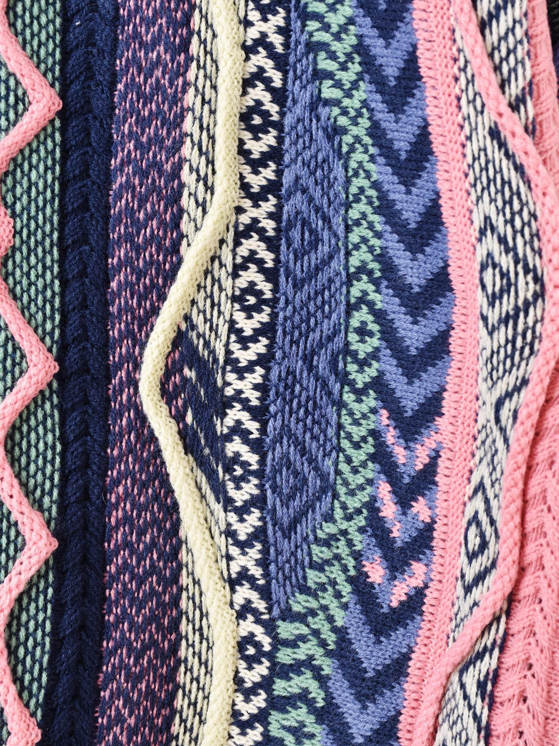 Backers 3Dニットセーター | サックスブルー - 古着屋グレープフルーツ