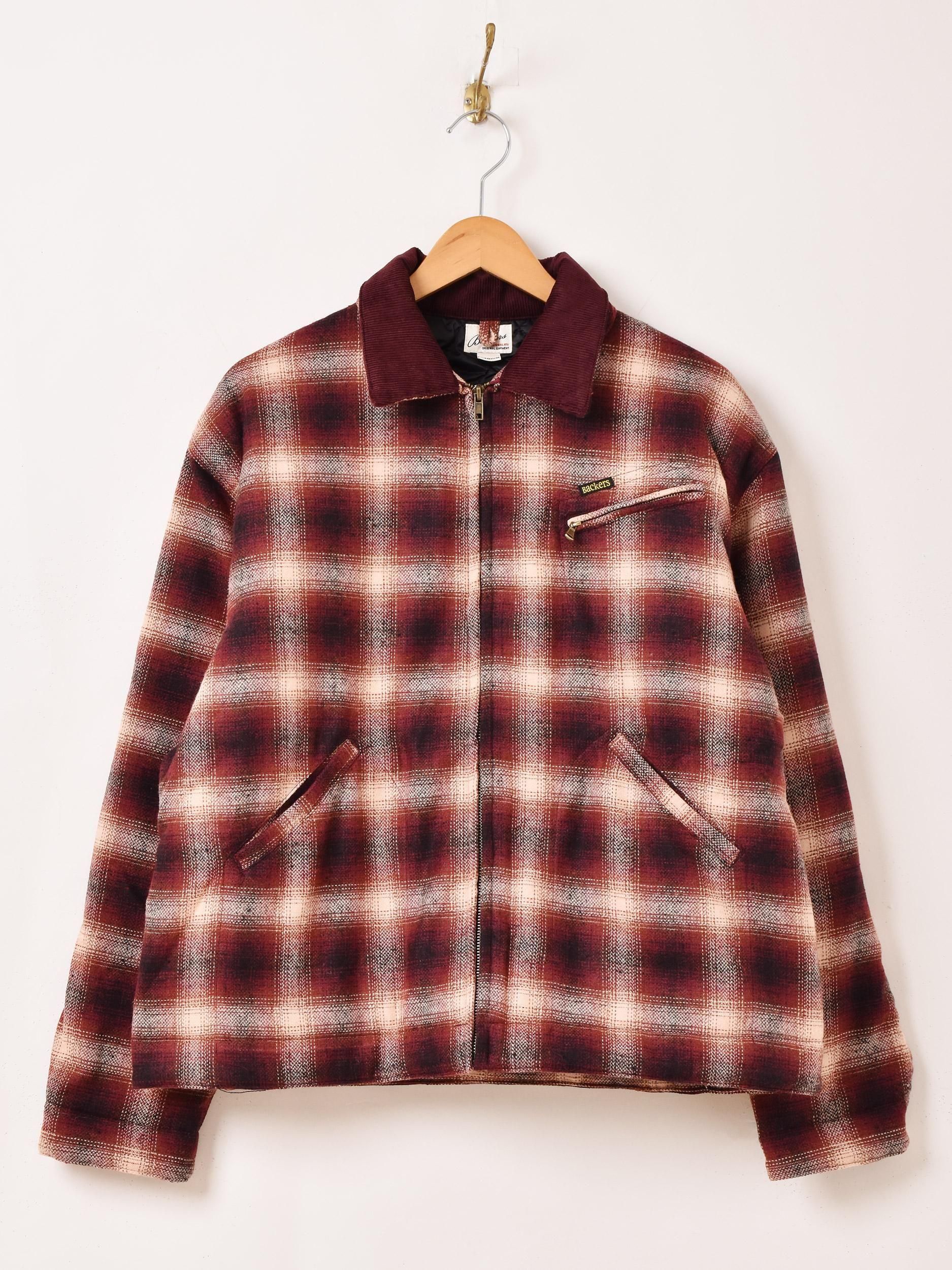 チェック柄中綿ジャケット|Backers - 古着屋グレープフルーツ ムーン
