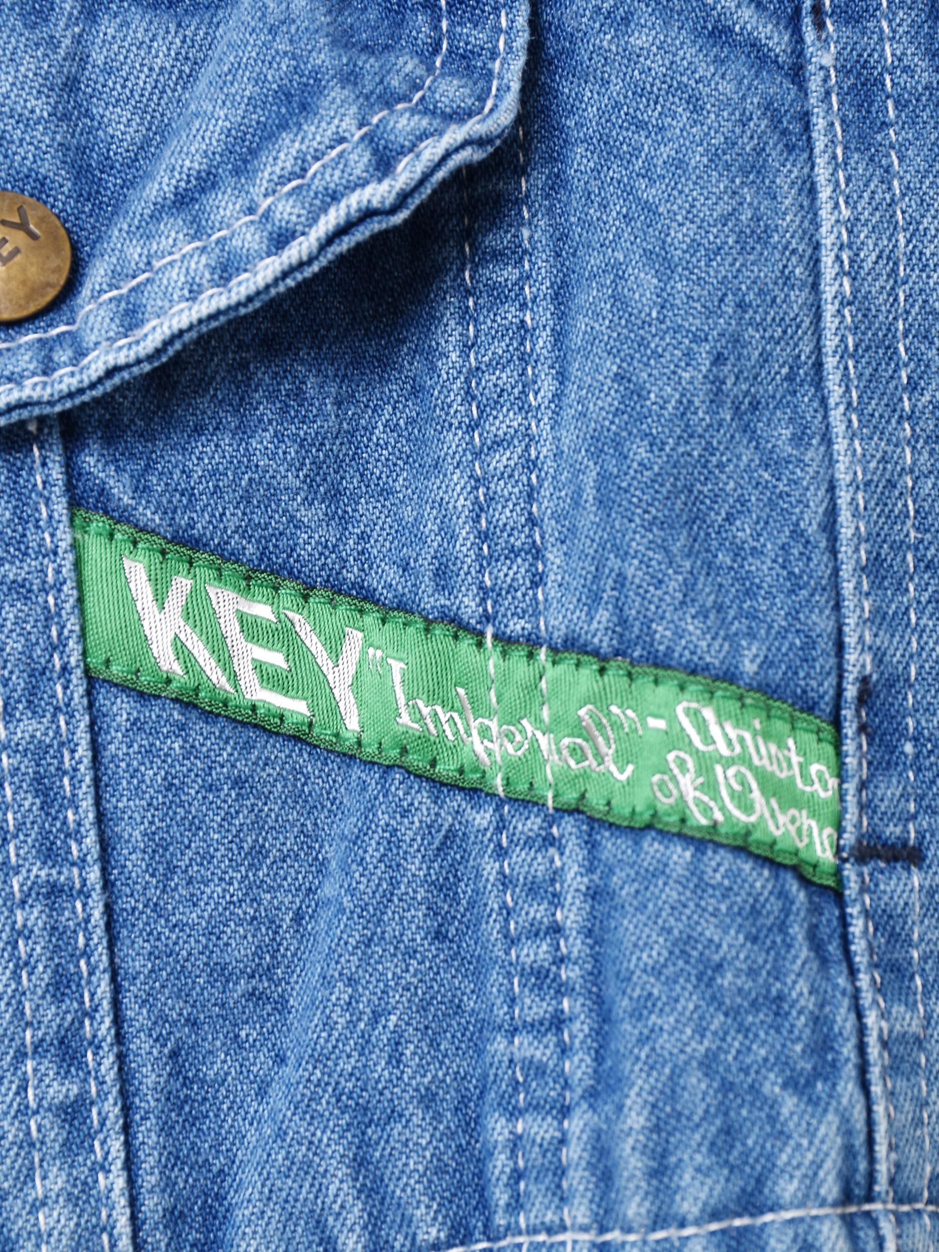 KEYオーバーオール | サックスブルー - 古着屋グレープフルーツ
