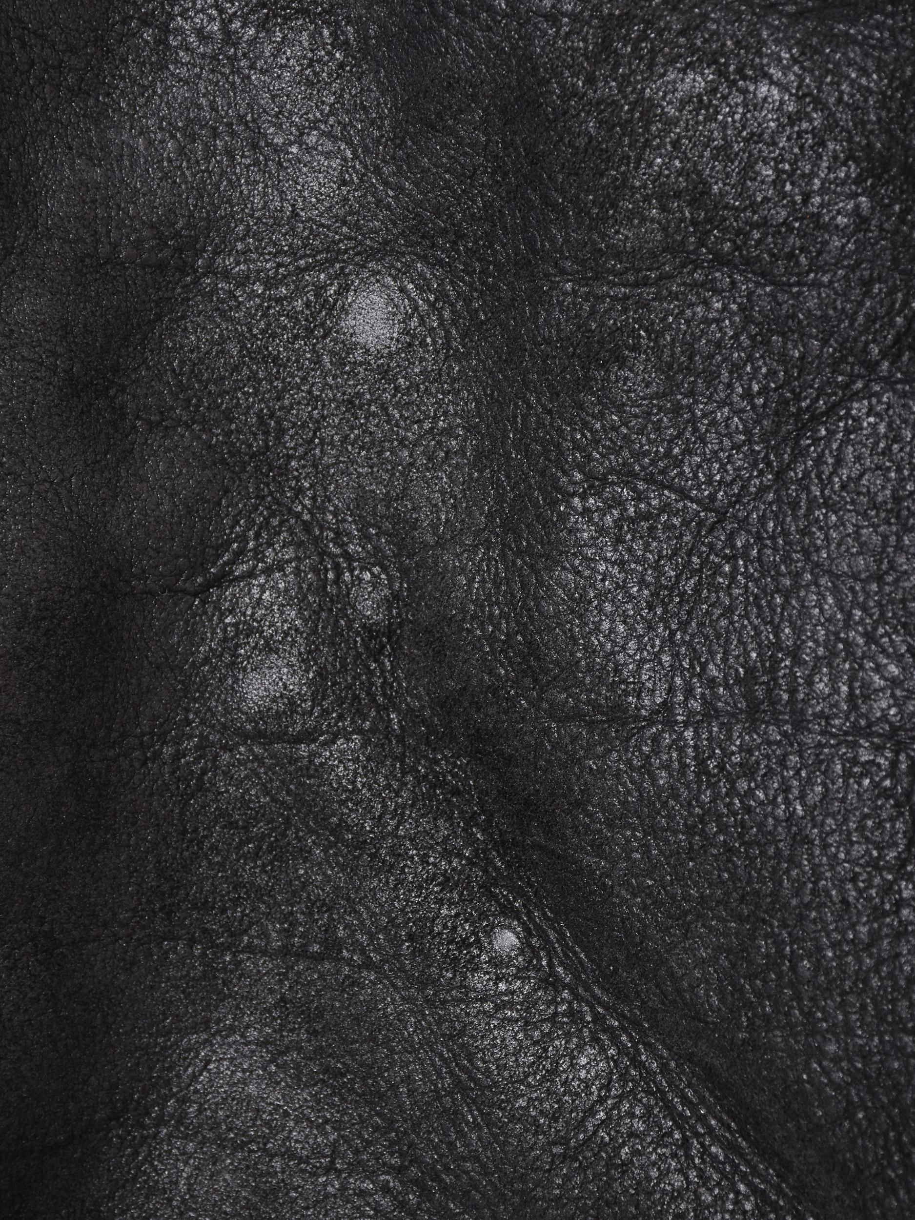 ブラックムートンコート | Shearing - 古着屋グレープフルーツ ムーン