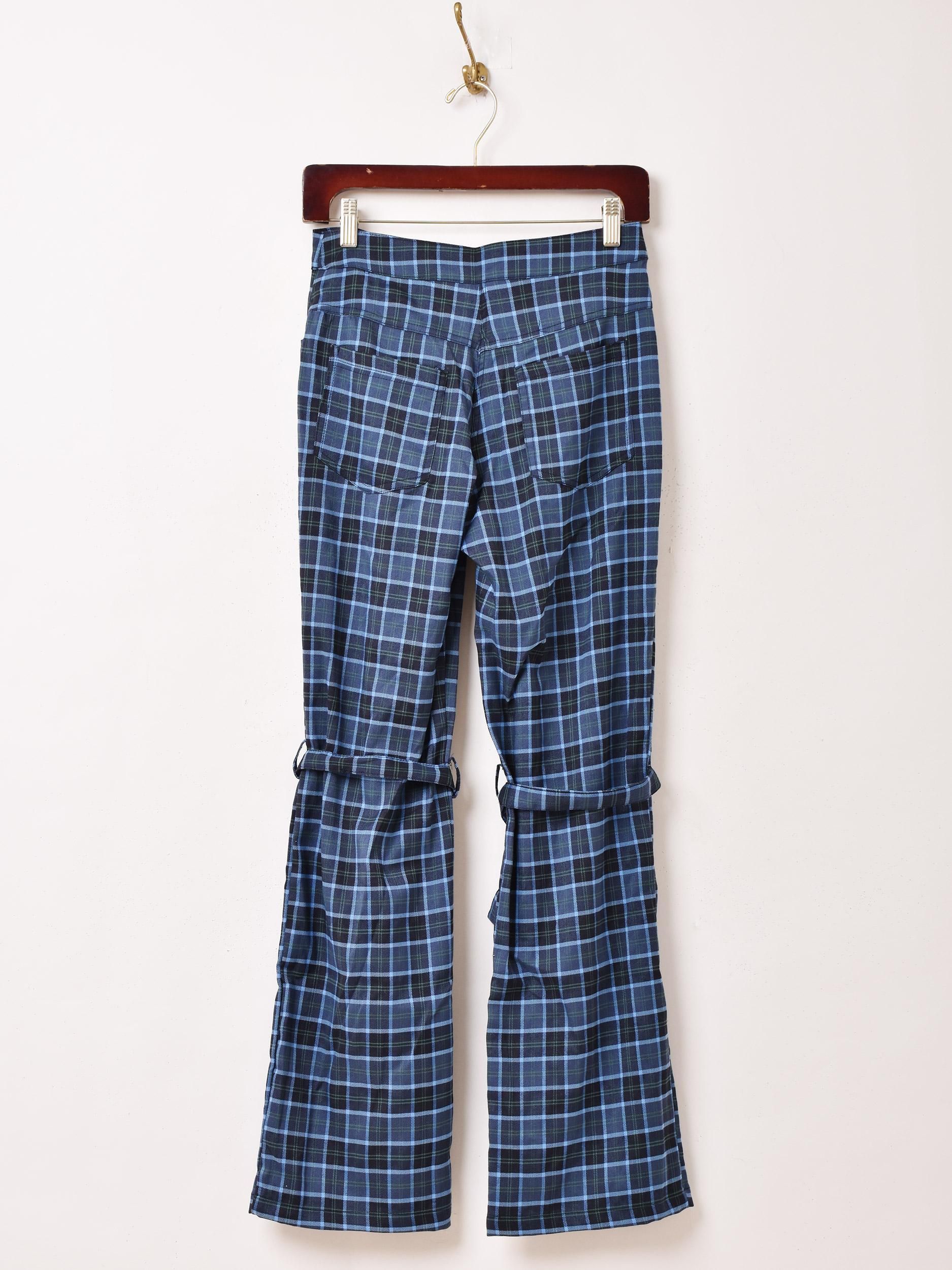 Meridian リボン付き | チェック フレアパンツ - 古着屋