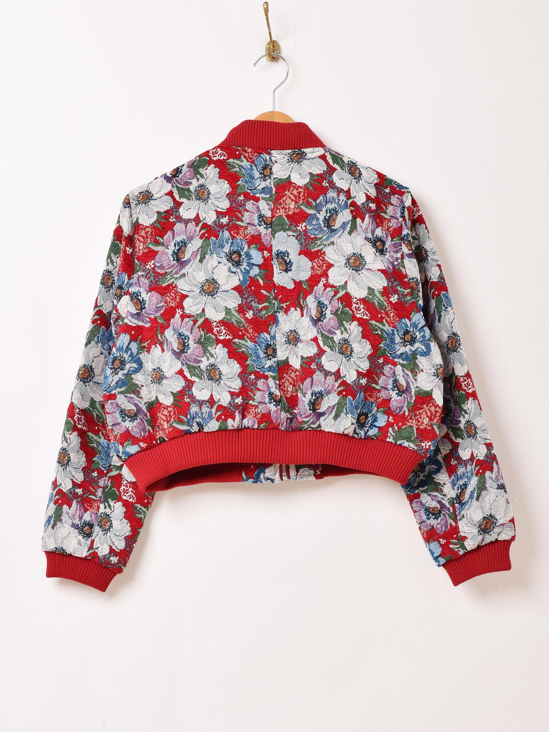 Meridian | 花柄 ゴブラン ブルゾン - 古着屋グレープフルーツ ムーン