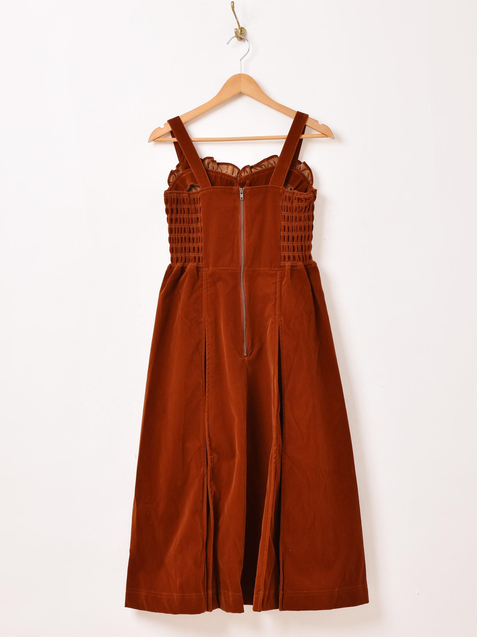 レースアップ ベロアワンピ | Meridian - 古着屋グレープフルーツ