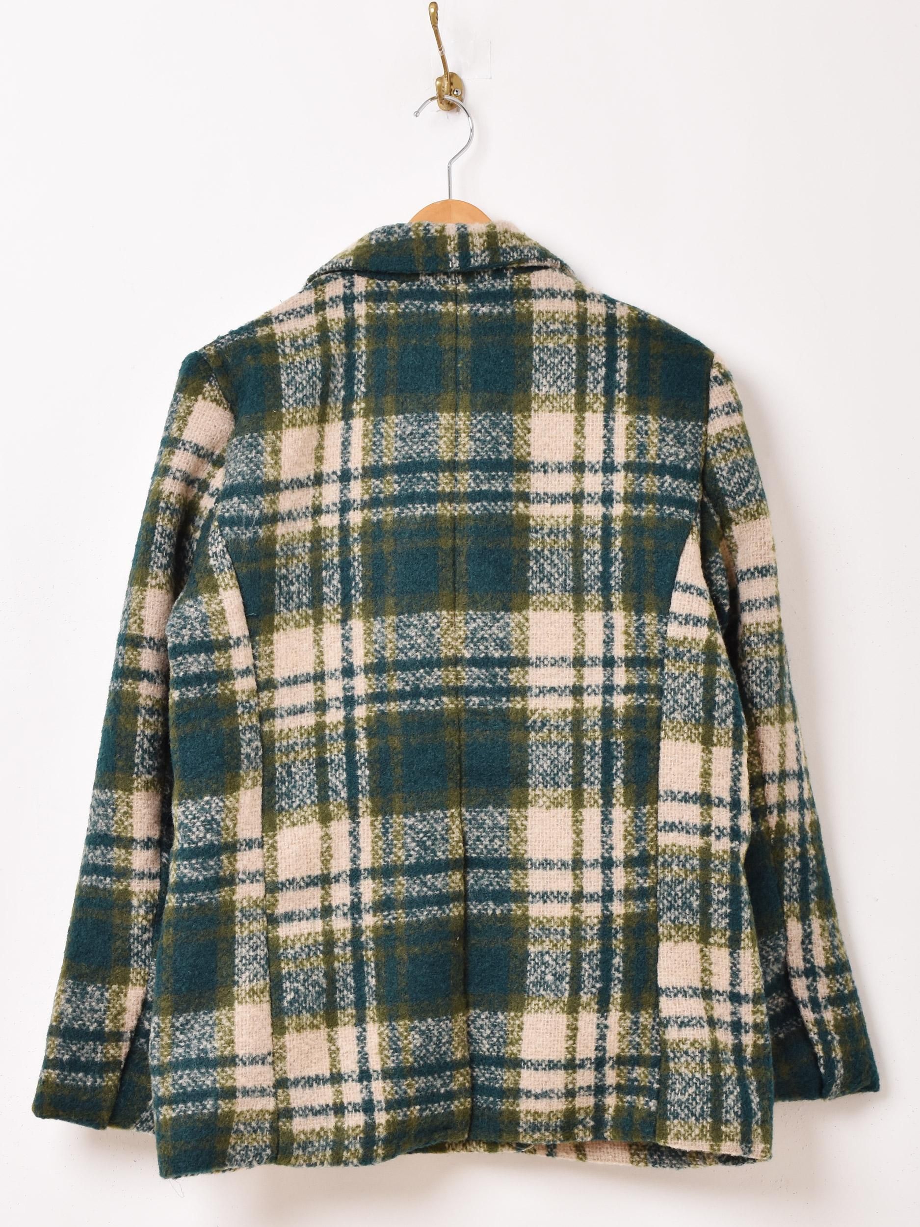 Meridian チェック柄 ショートコート | ベージュ - 古着屋