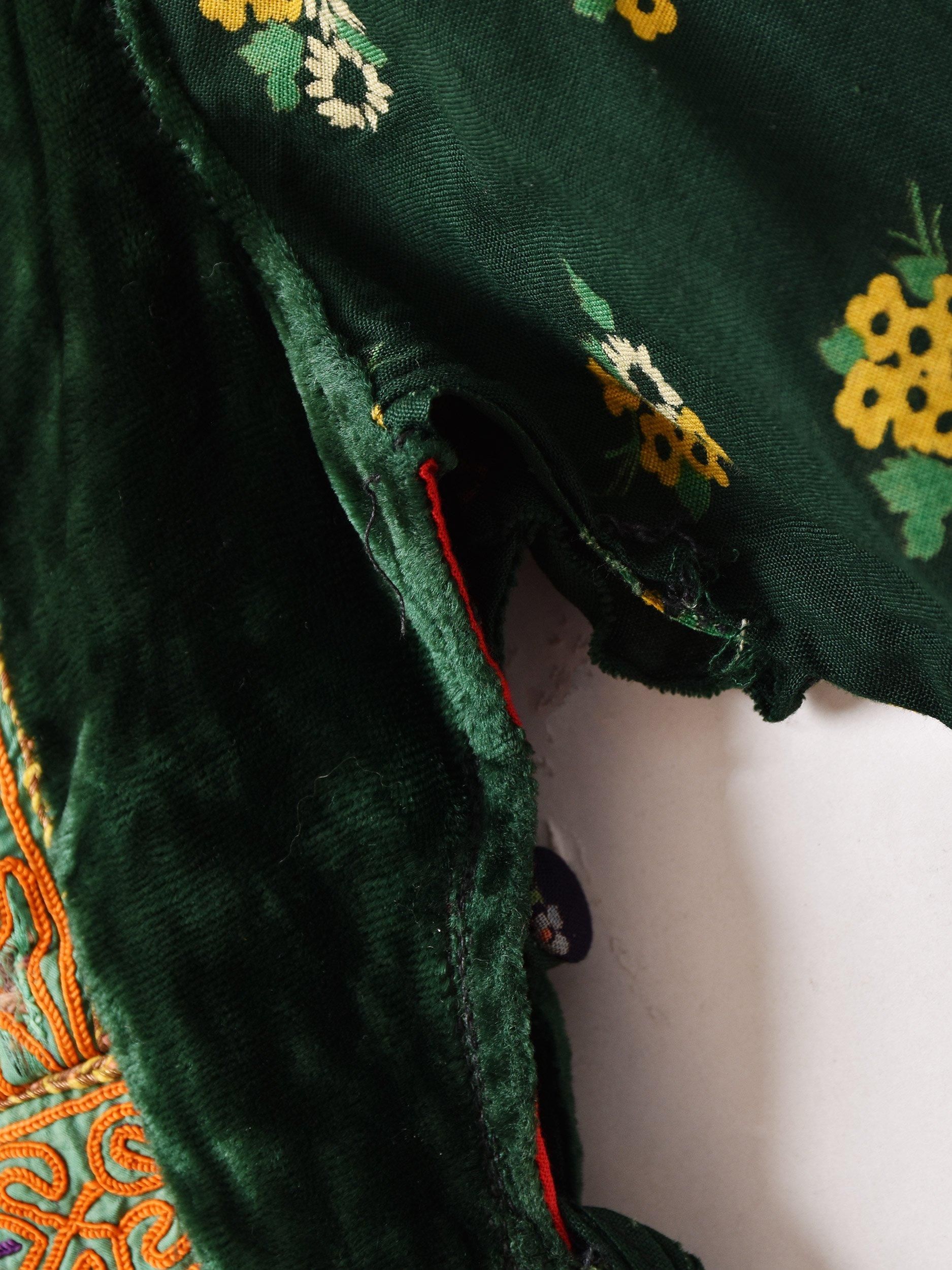 限定価格セール！ アフガニスタン刺繍ワンピース | 長袖グリーン - 古着屋 ワンピース