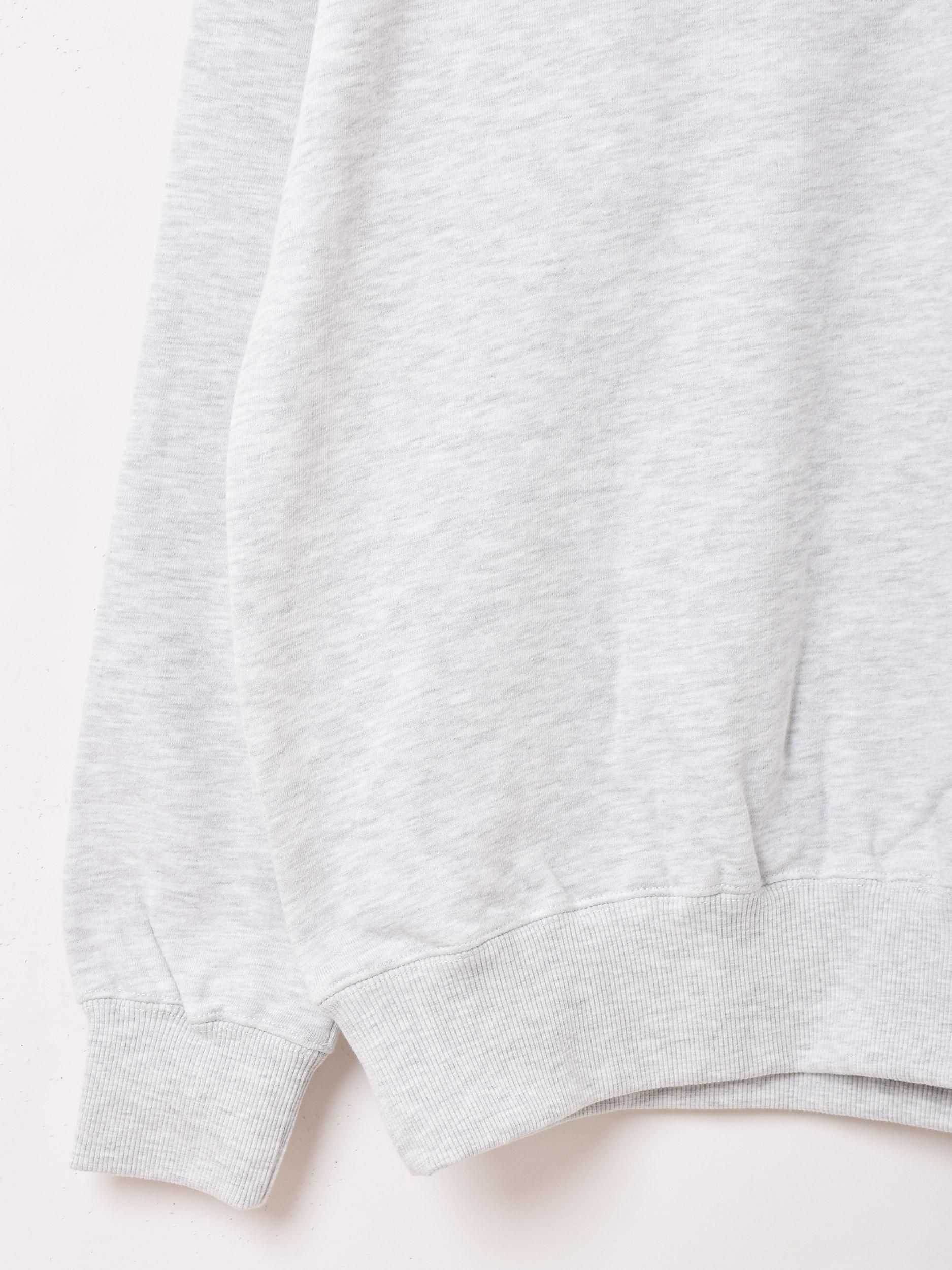 ライトグレー ハーフジップ スウェット　アットラスト　ブッチャープロダクツ ライトグレー ハーフジップ スウェット アットラスト ブッチャー