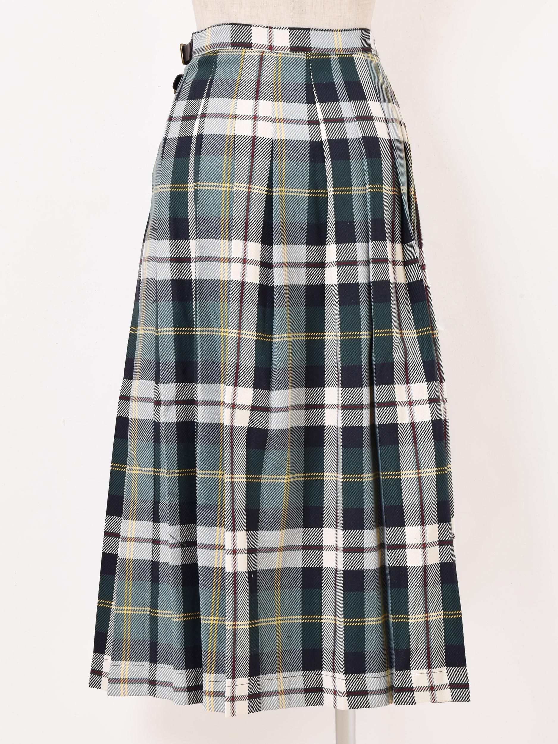 チェック柄ラップスカート | Meridian - 古着屋グレープフルーツ