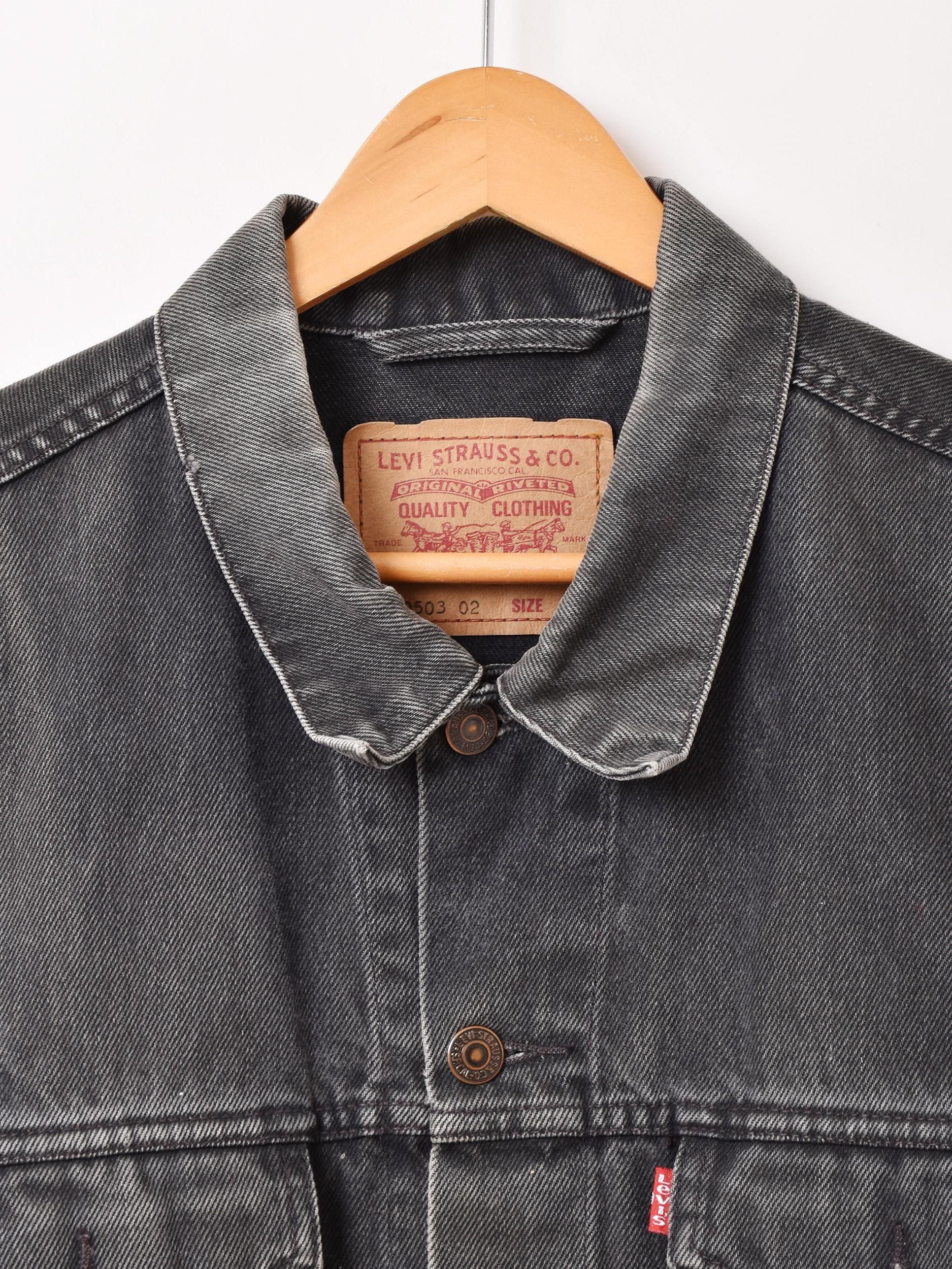 Euro Levi's 70503 | ブラックデニムジャケット - 古着屋 Euro Levi's 70503 | ブラックデニムジャケット - 古着屋