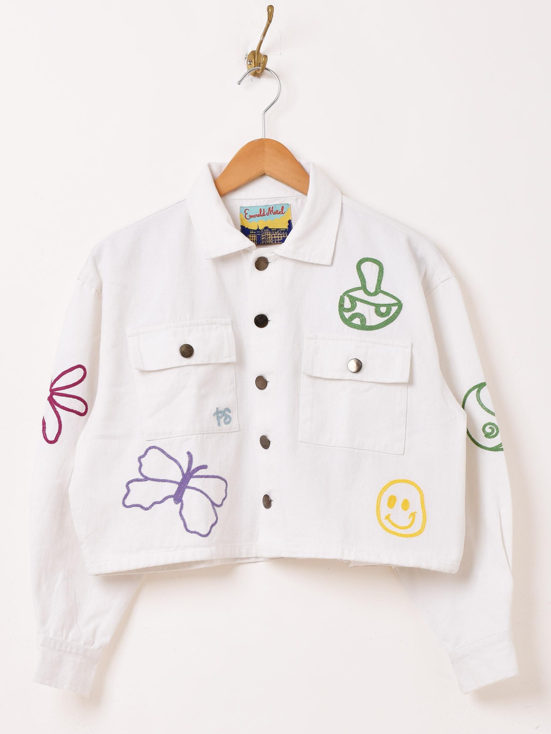 カラフル刺繍 クロップドジャケット | Emerald Motel - 古着屋