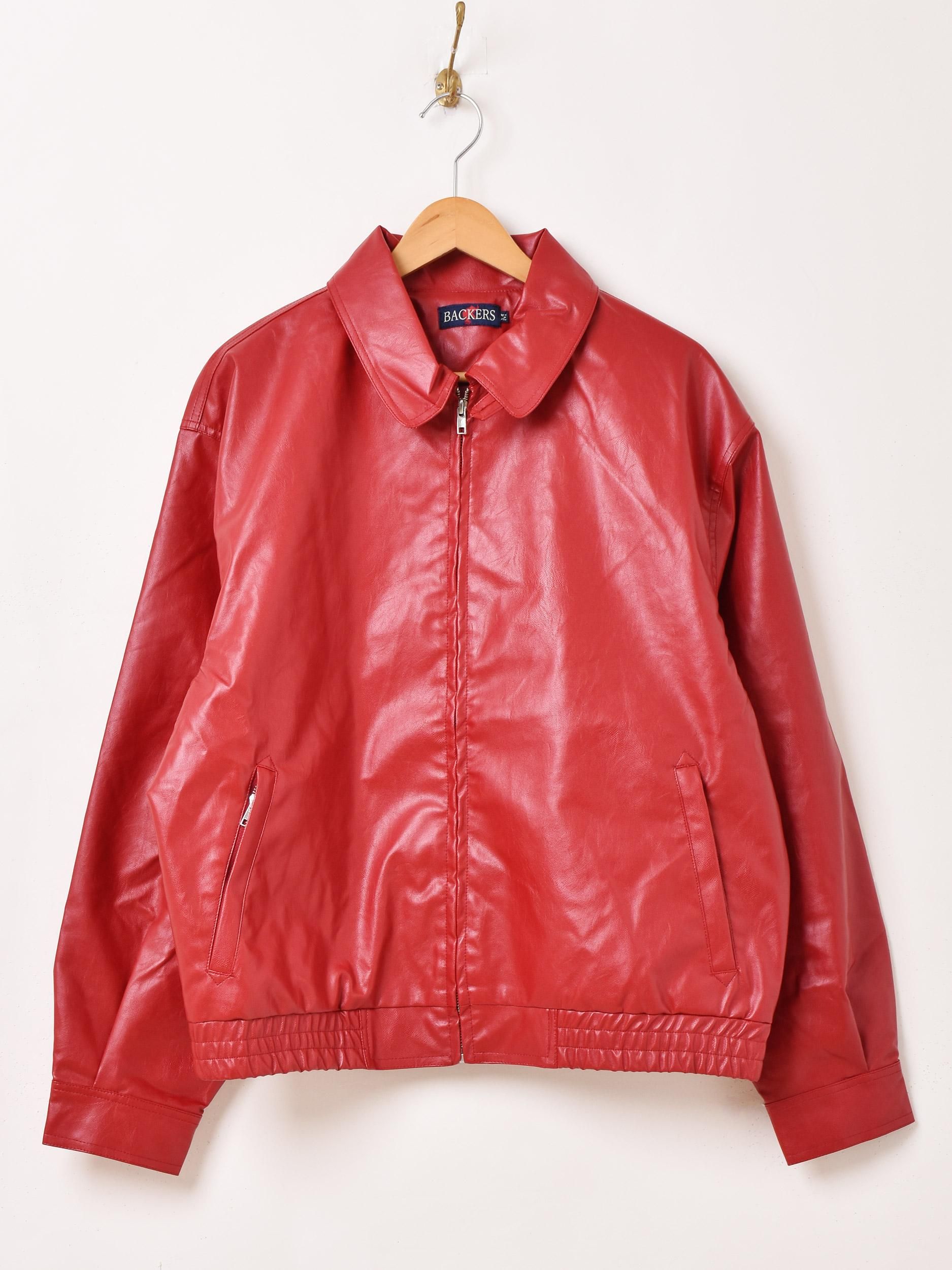 Backers PUレザー スウィングトップ | グリーン - 古着屋