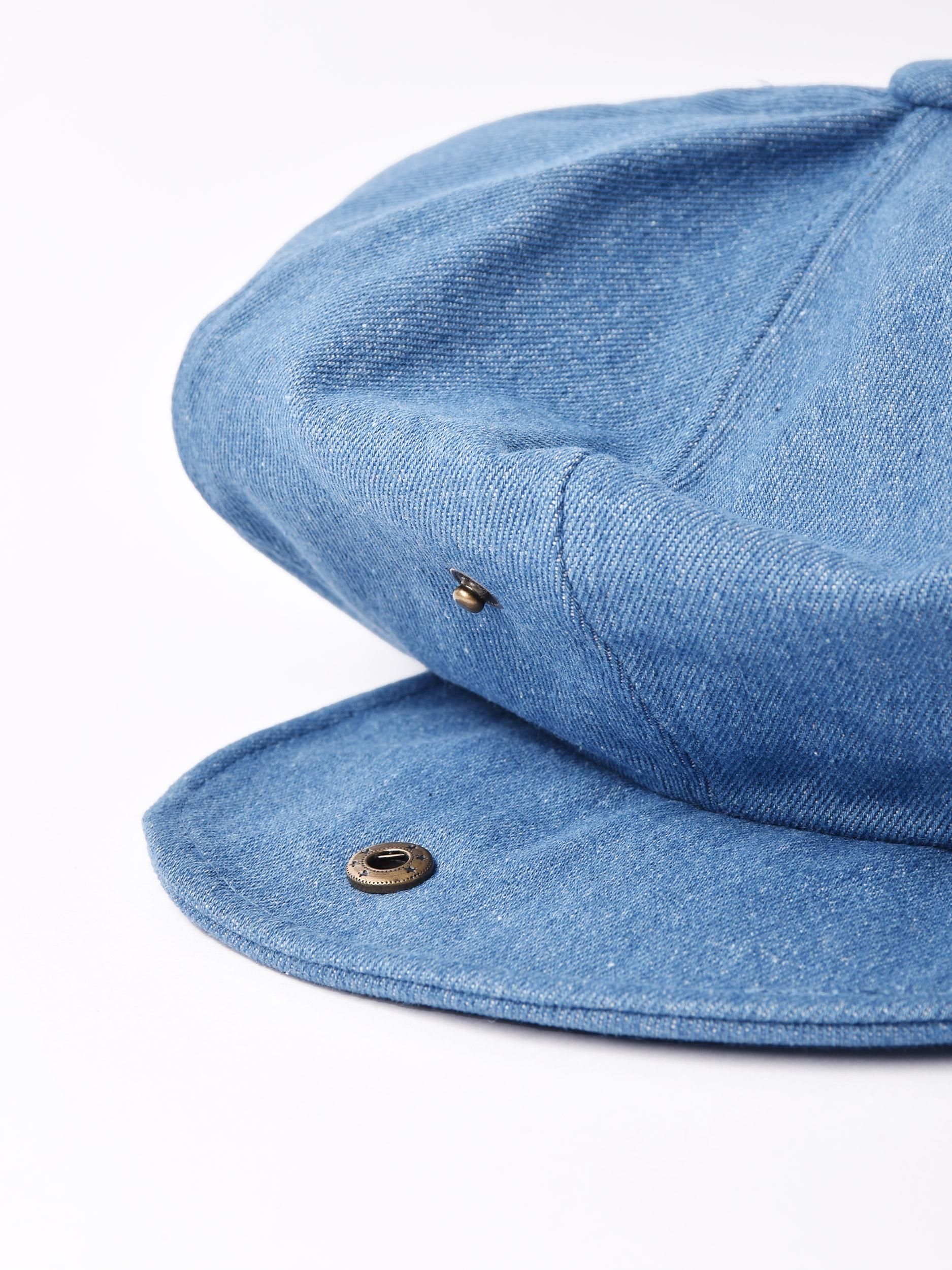 無地 キャスケット ブルー | シンプルデザイン - 古着屋