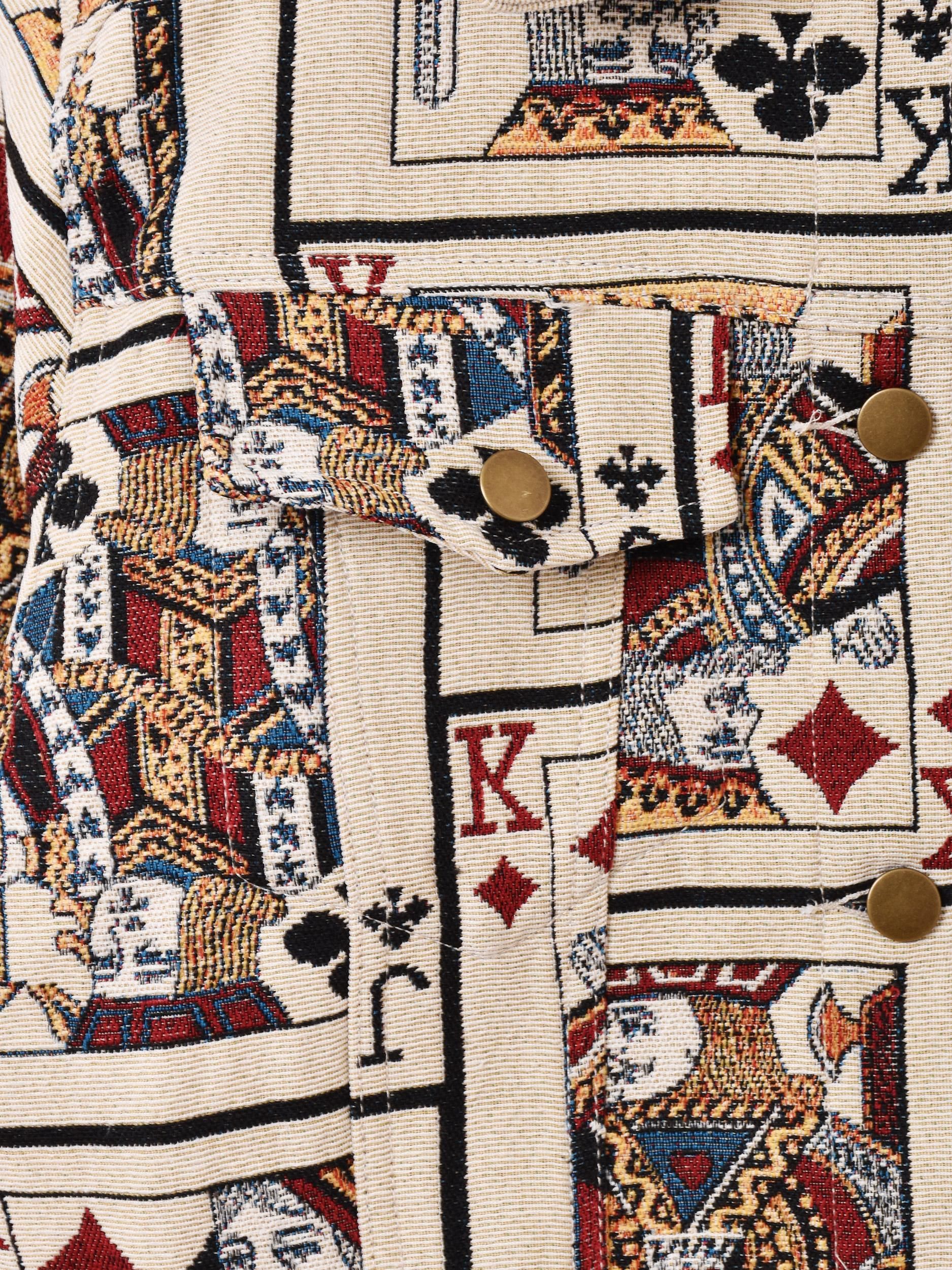 トランプ模様ブランケット 2色 レトロ　140×200　アクリル100%日本製 トランプ模様ブランケット 2色 レトロ 140×200 アクリル100%日本製