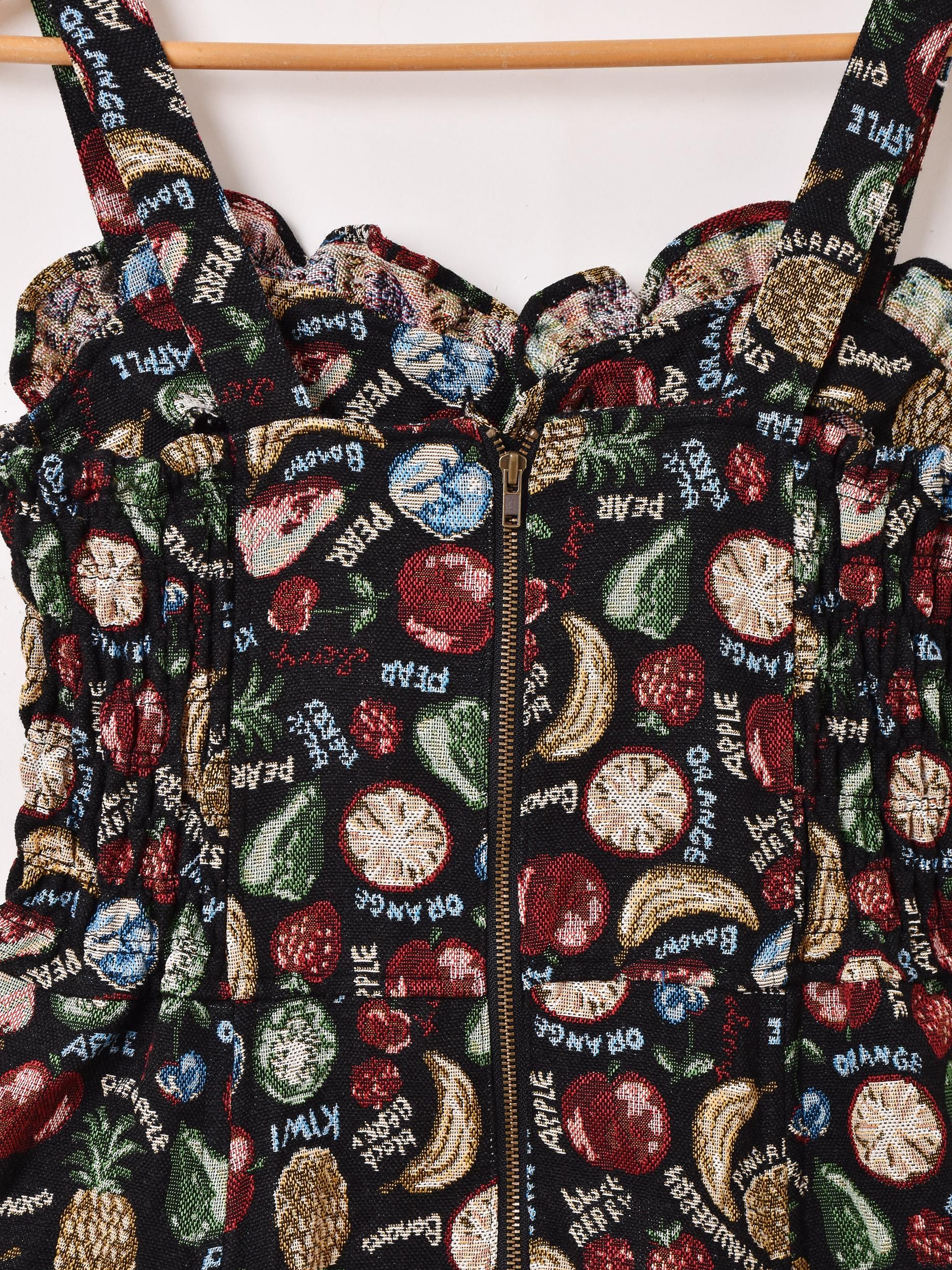 2色展開】「Meridian」フルーツ柄 ゴブラン織り キャミソール