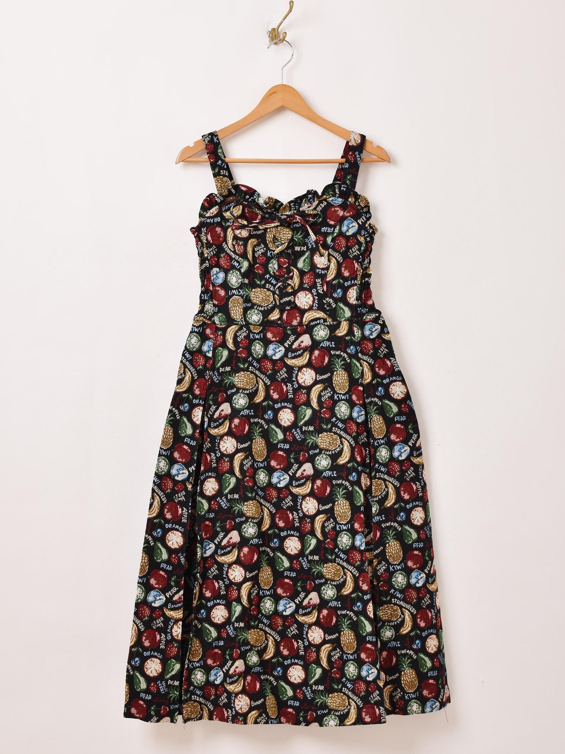 2色展開】「Meridian」フルーツ柄 ゴブラン織り キャミソール