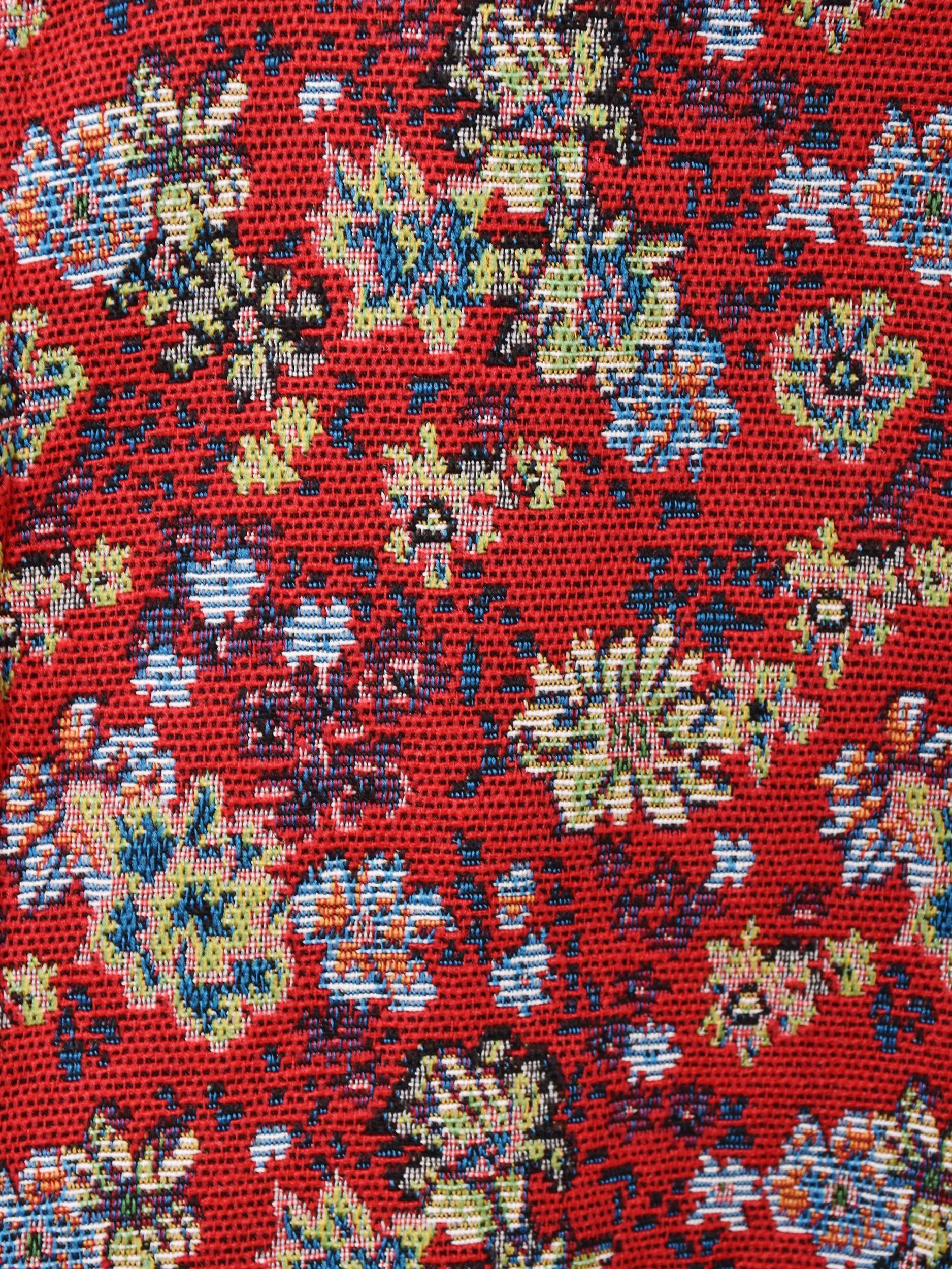 2色展開】「Meridian」花柄 ゴブラン織り ビスチェ レッド - 古着屋