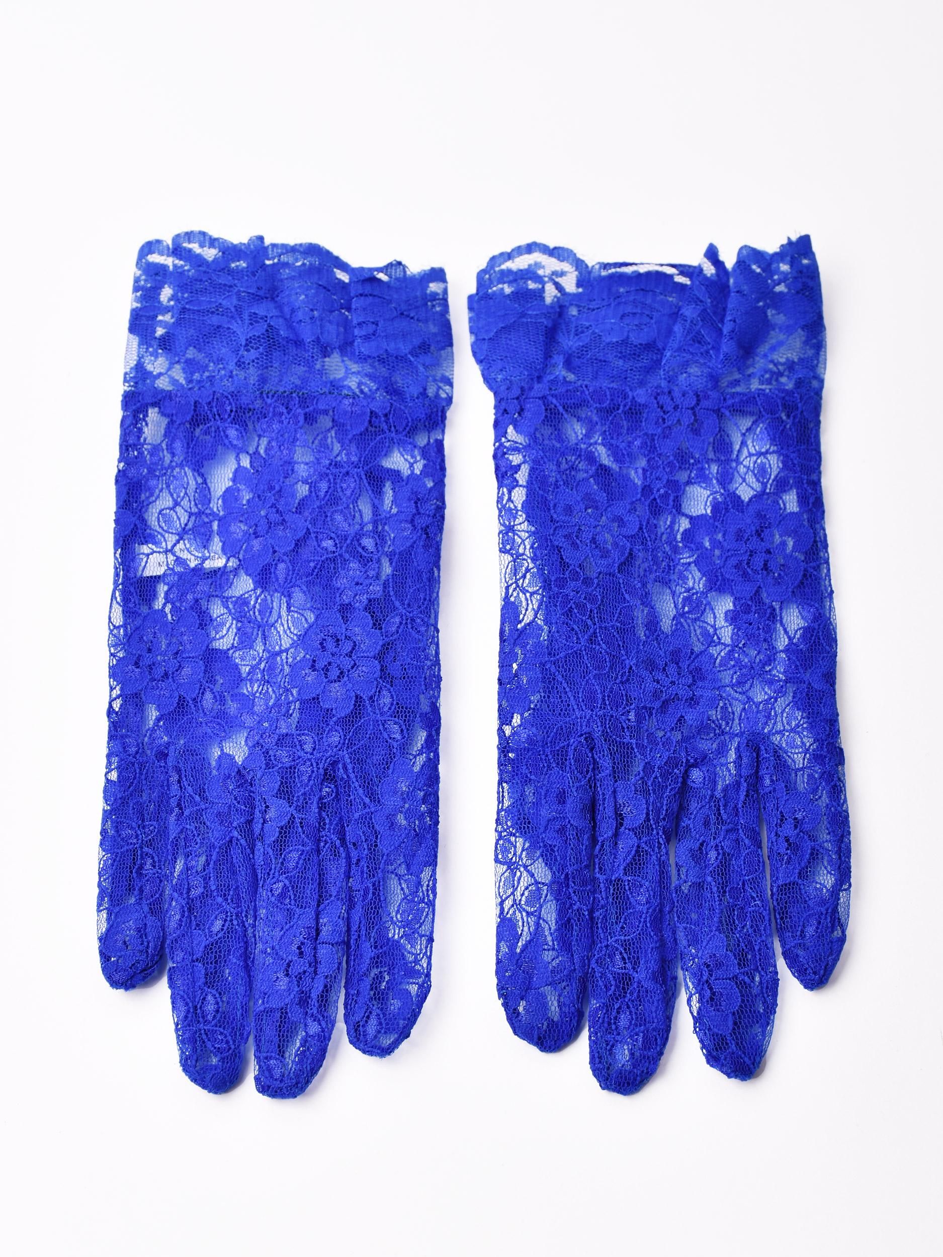 フリル レースグローブ | ブルー - 古着屋グレープフルーツ ムーン