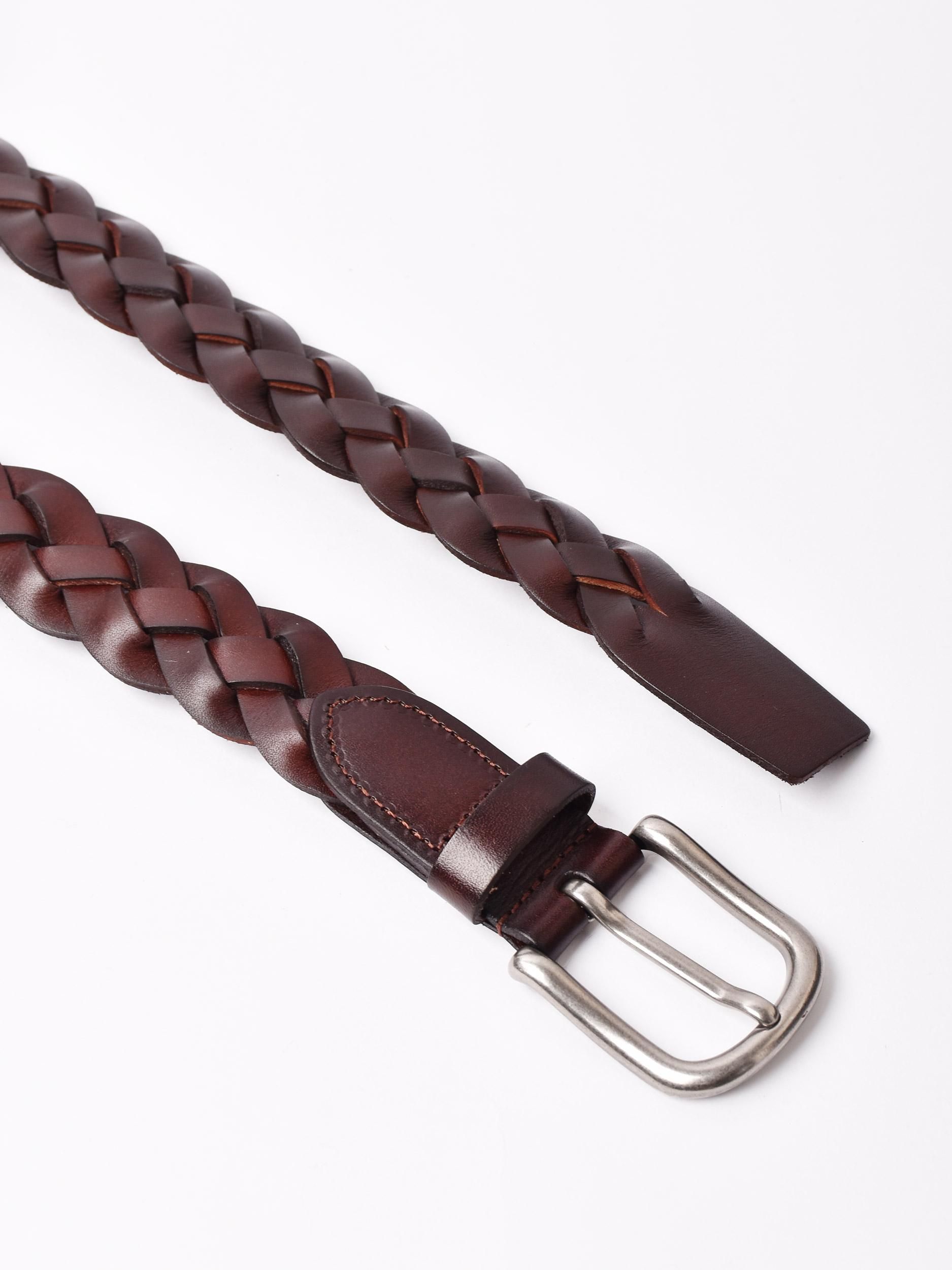 レザー メッシュベルト | ブラウン | 4色展開 - 古着屋