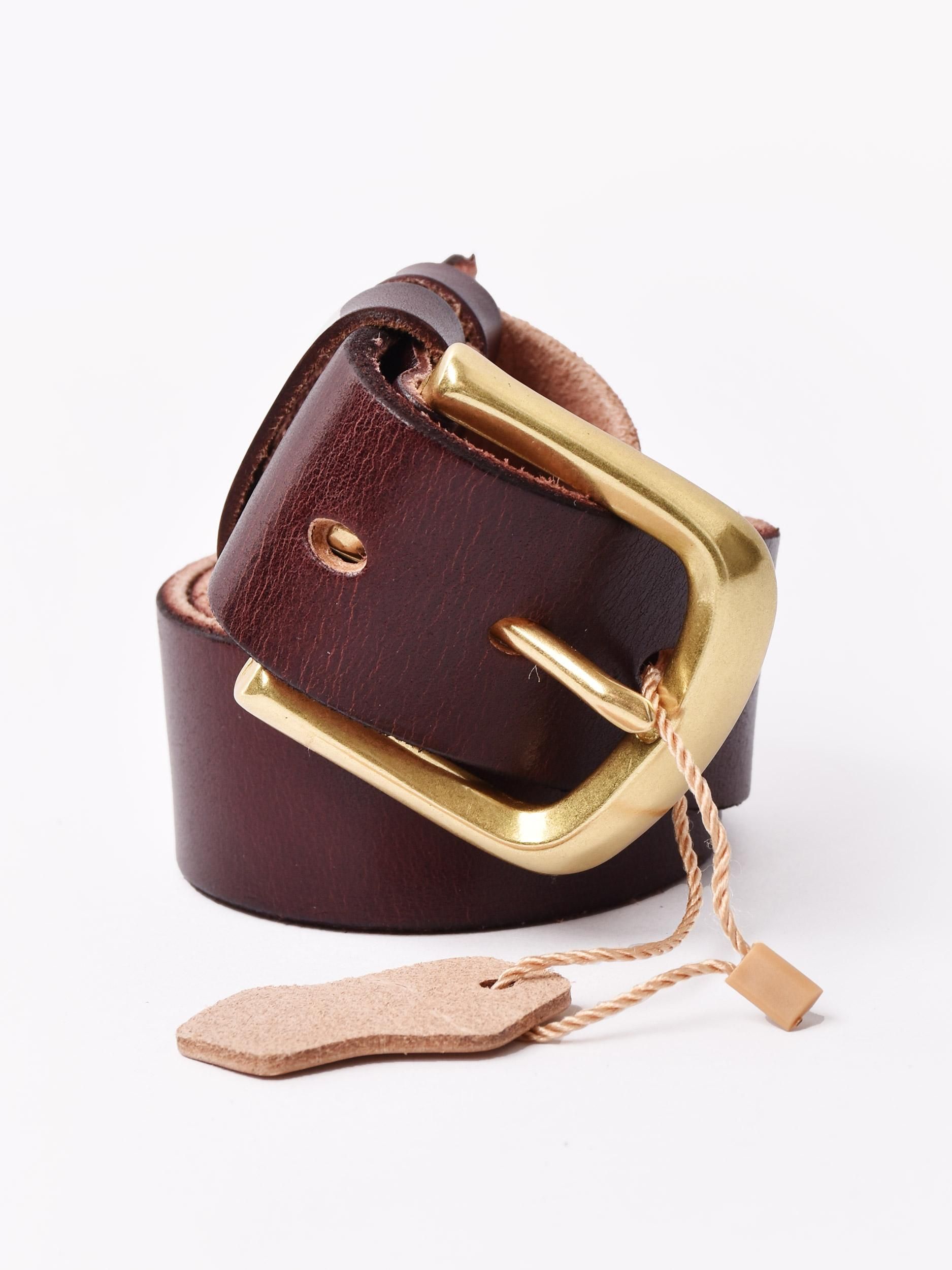 ブラックレザー ベルト ゴールドバックル ブラックレザーベルト ゴールドバックル