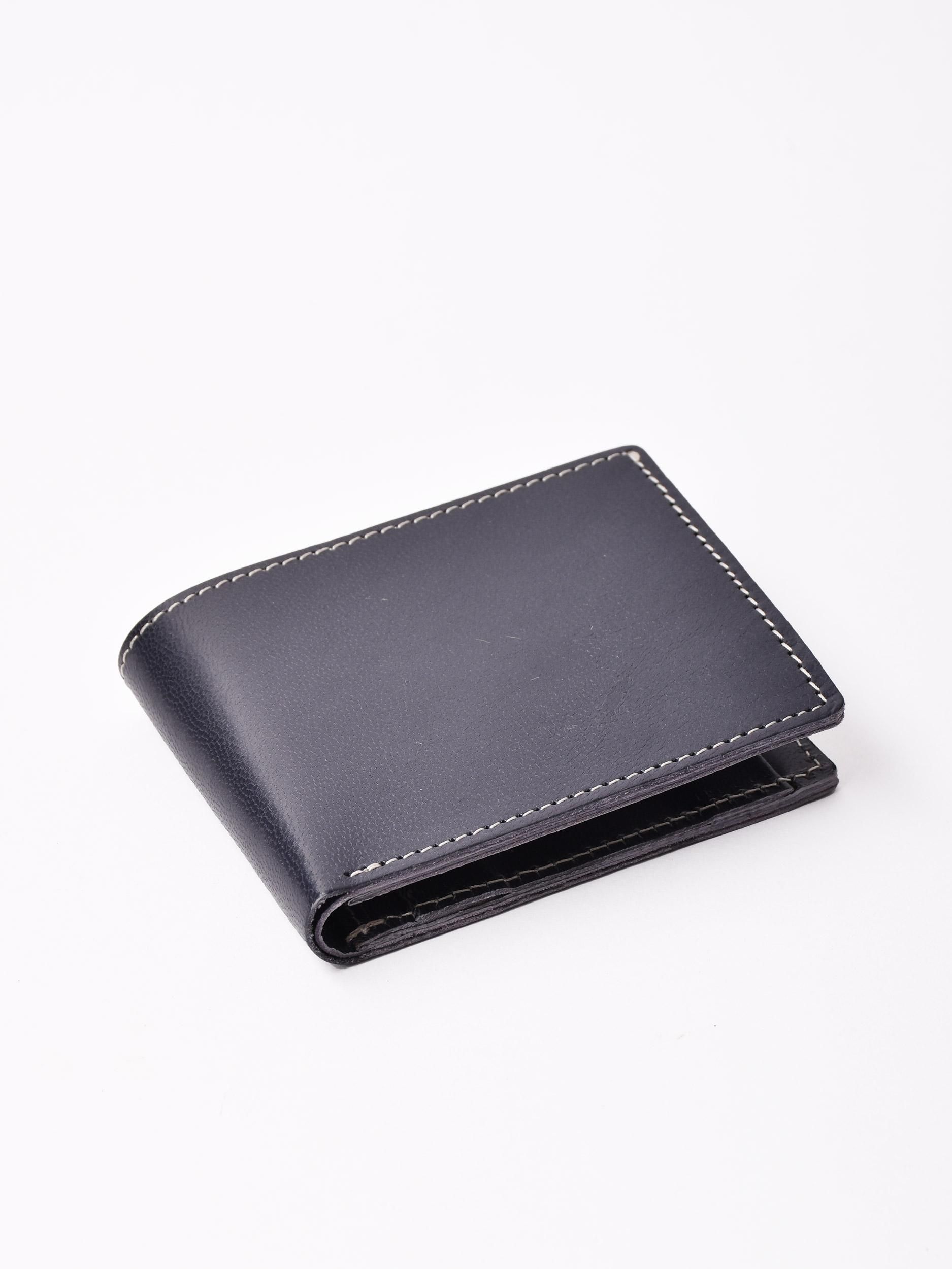 ゴートレザー 二つ折り財布 | ブラック - 古着屋