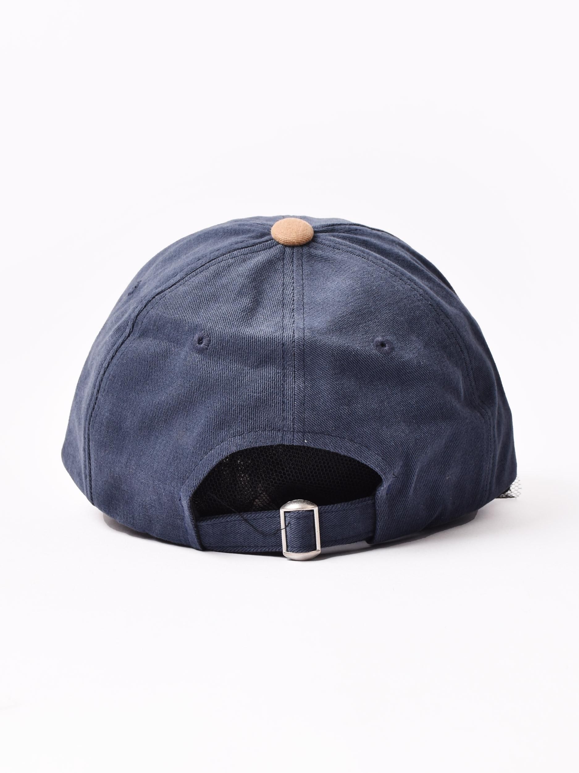 刺繍入りキャップ | MUMA | ブルー - 古着屋グレープフルーツ ムーン