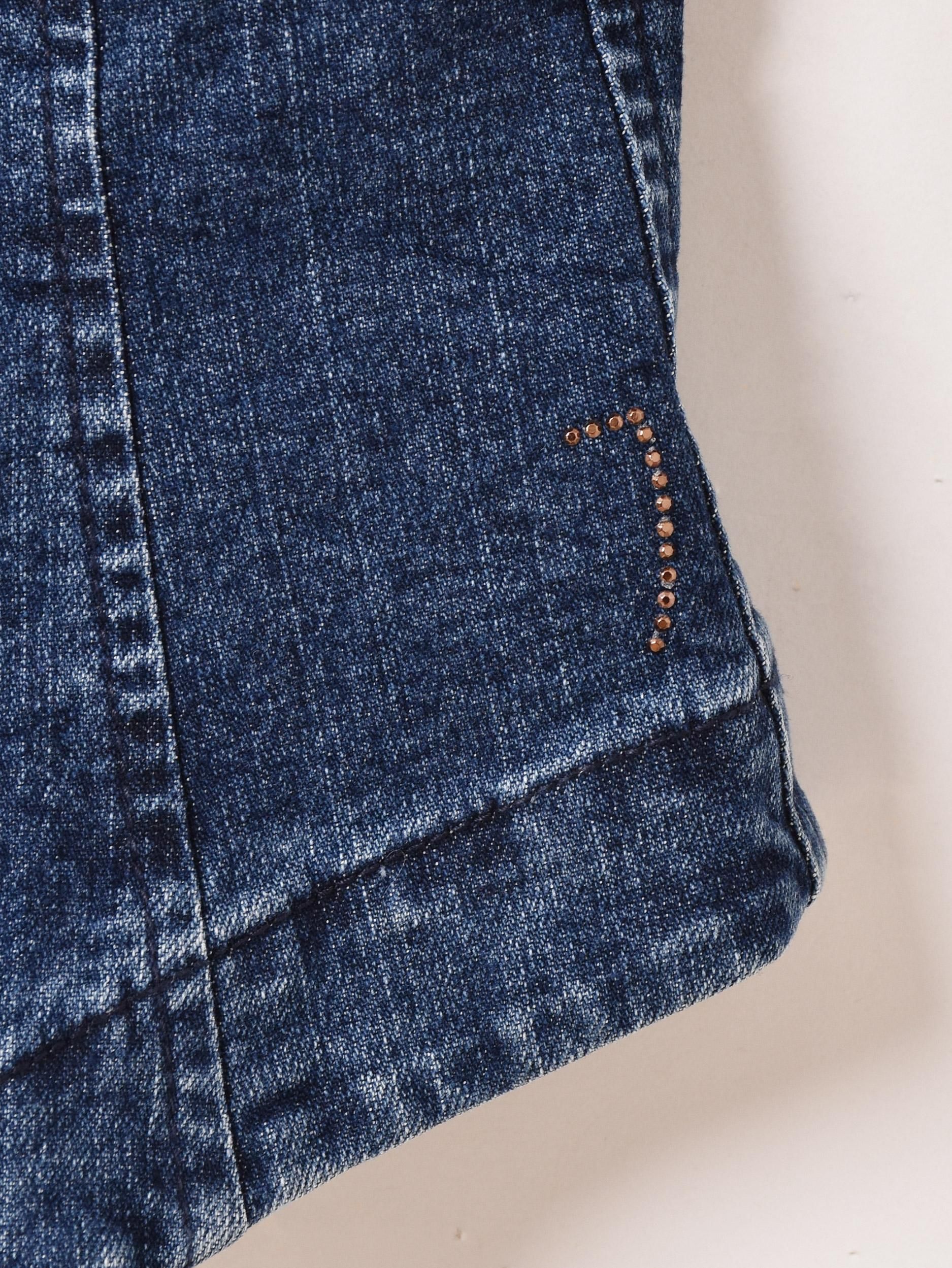 イタリア製デニムビスチェ | コルセットデザイン - 古着屋