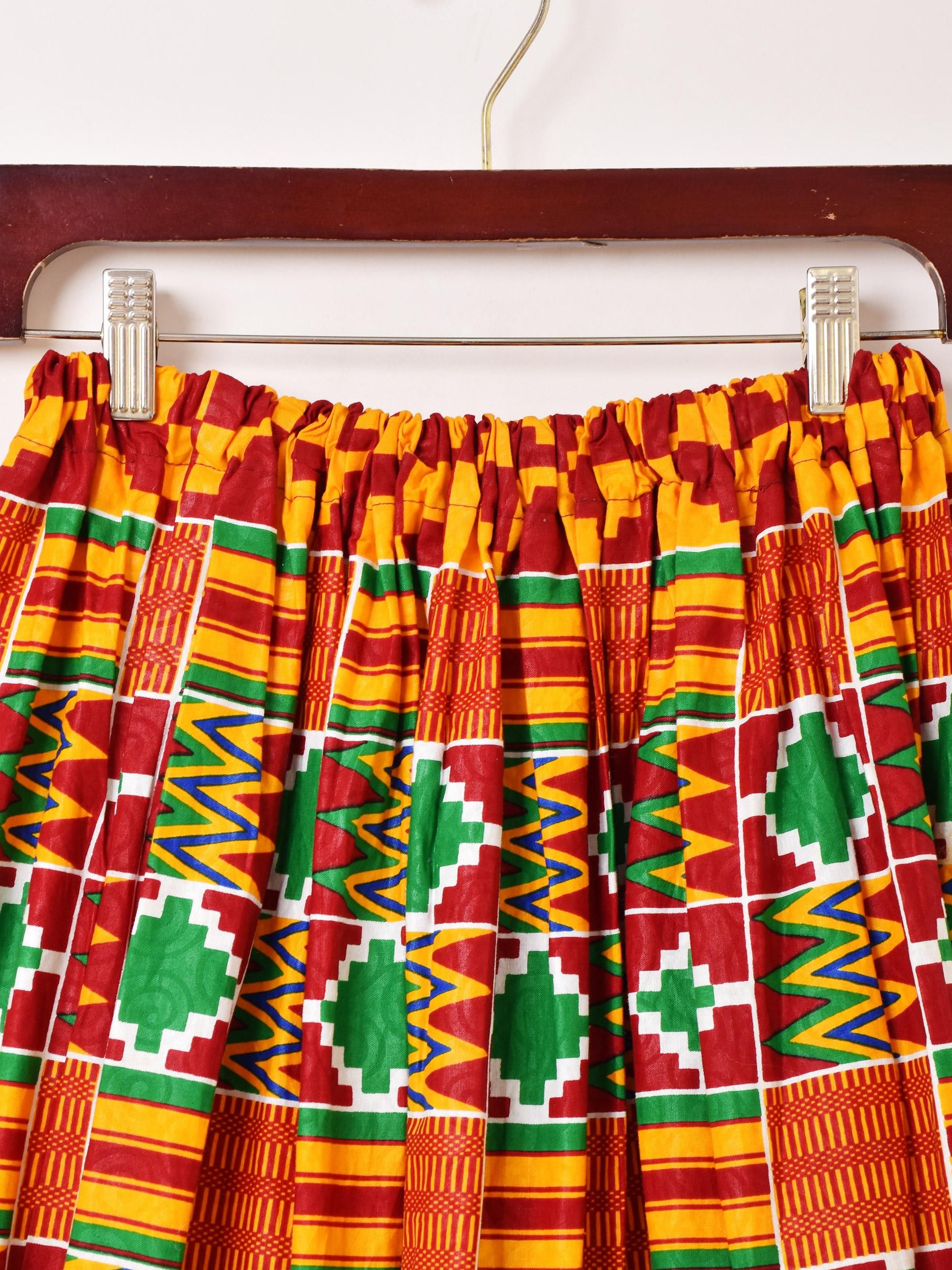 アフリカンバティック マキシスカート | ロングスカート - 古着屋