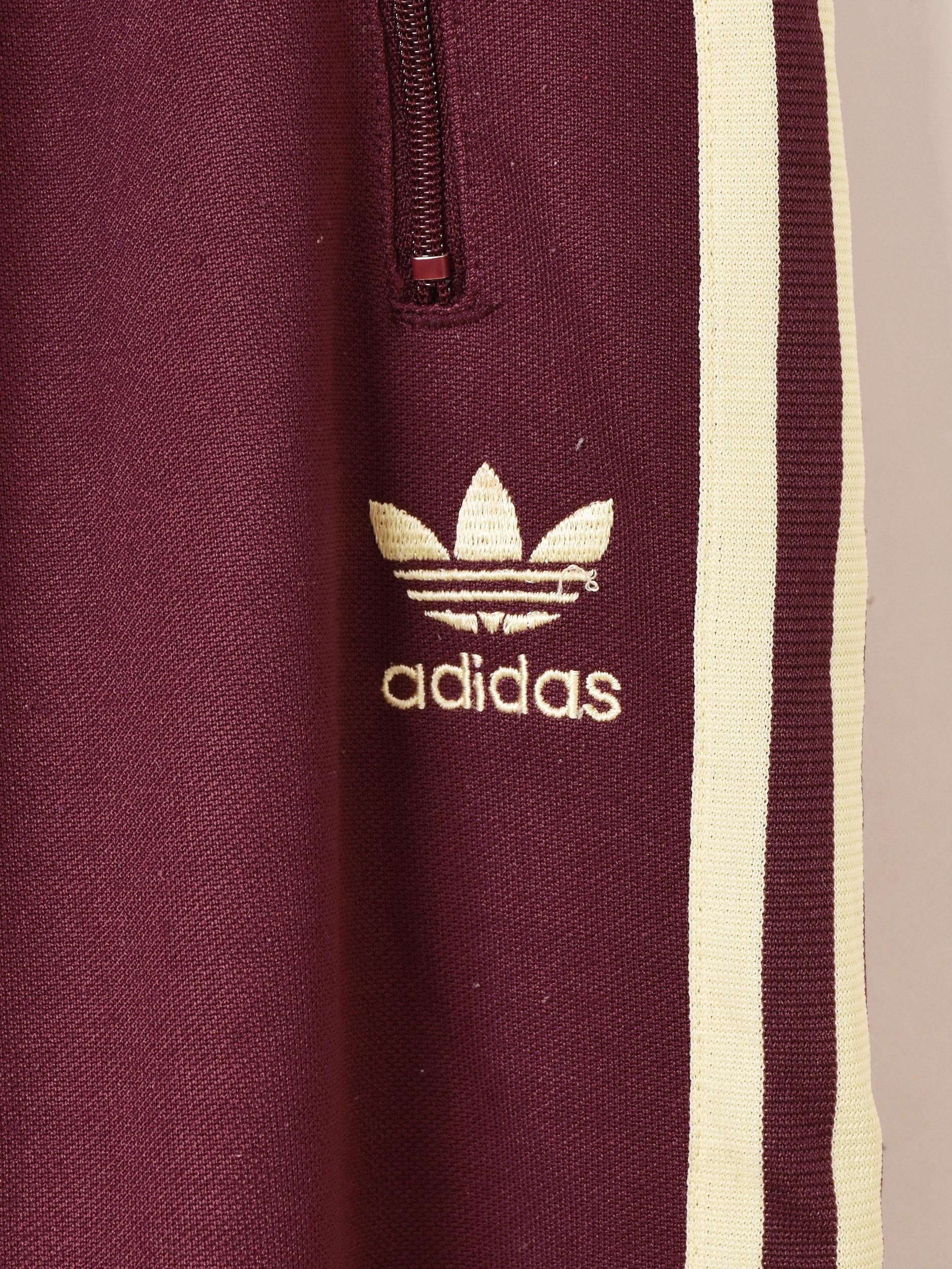 【美品】adidas トラックパンツ　バーガンディ adidas sporty&rich バーガンディ マルーン トラックパンツ M