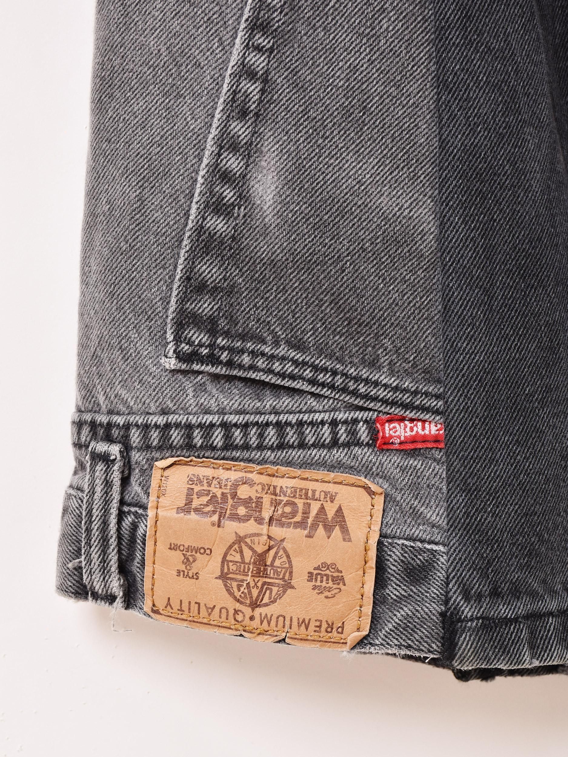 フレア　デニムパンツ　リメイク　ブラック リメイク ブラックデニム | フレアパンツ W33 - 古着屋