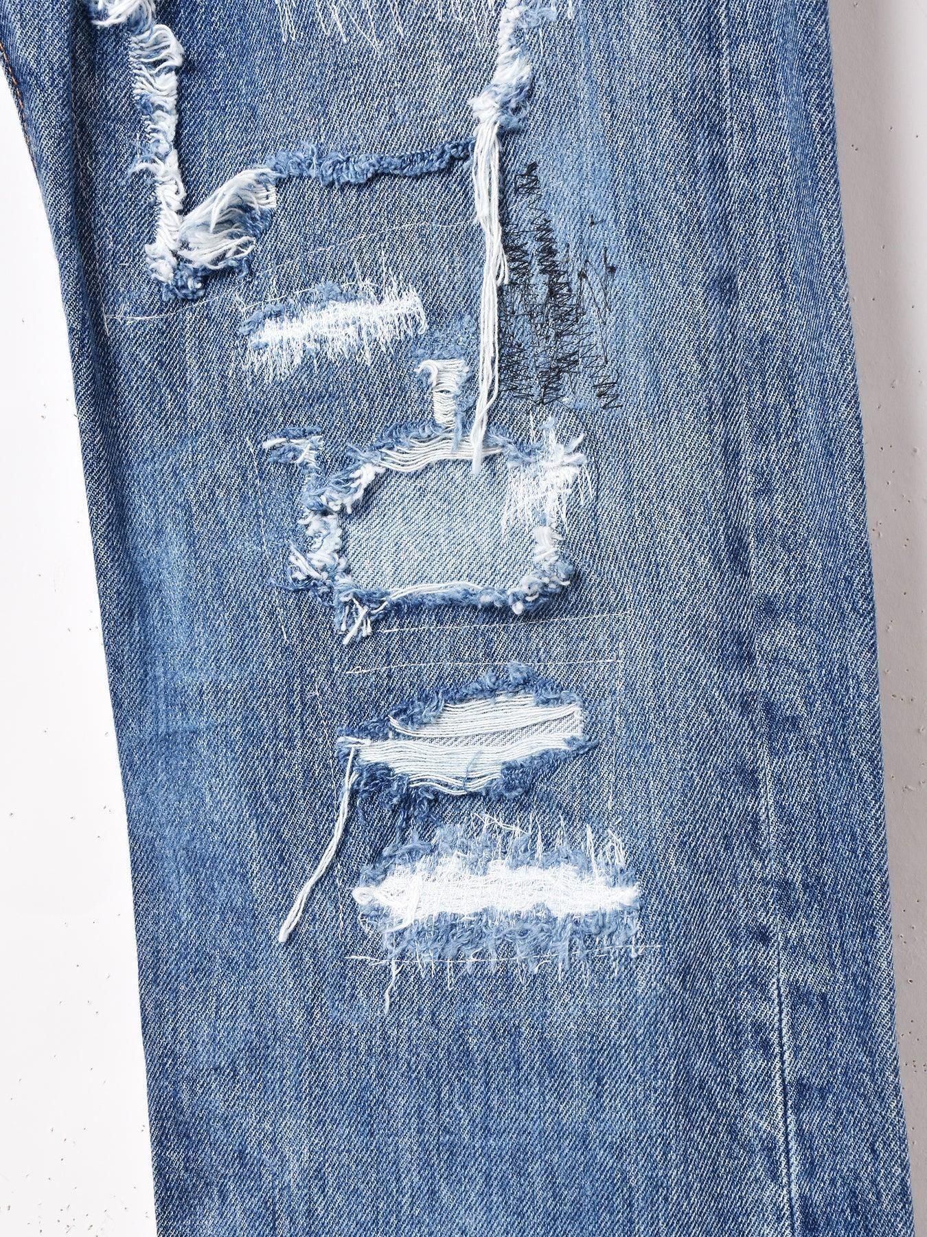 リメイク Levi's 501 | ダメージデニムパンツ W35 - 古着屋
